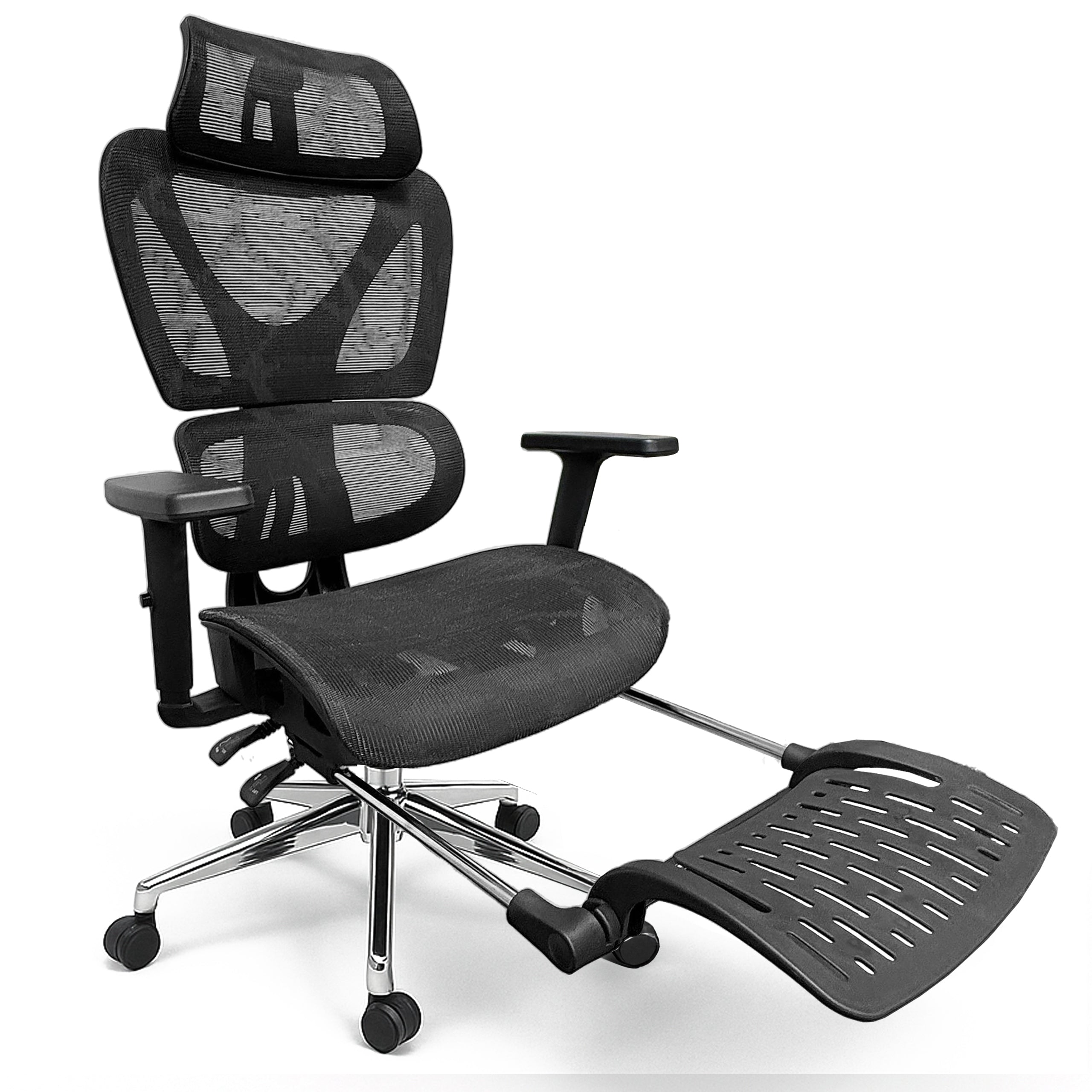 OFFICE CHAIR ERGONOMIC CHAIR HEADREST ADJUSTABLE FOOTREST KB106 BLACK Packaging status original