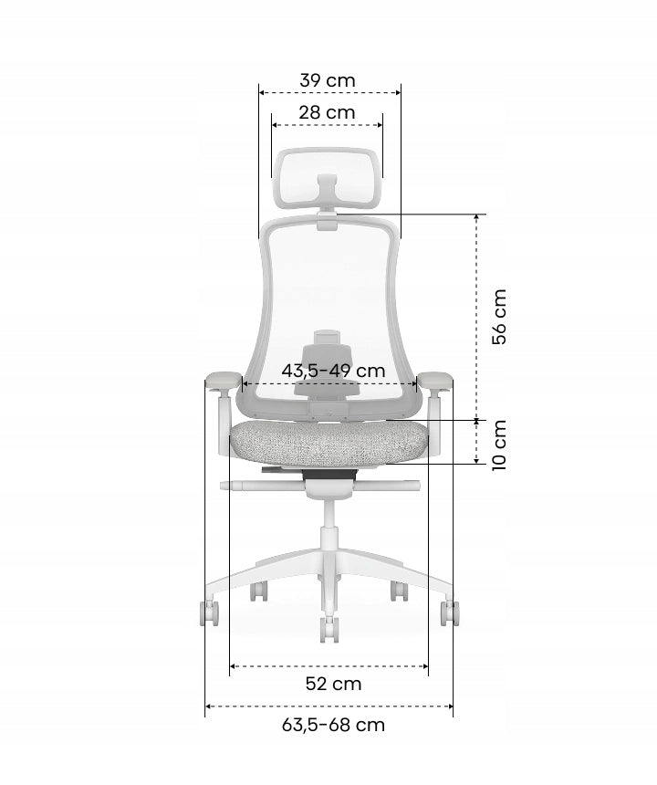 OFFICE CHAIR ERGONOMIC MESH 4D ADJUSTABLE FLEXISPOT SHEER GREY Packaging status original