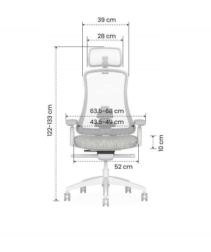OFFICE CHAIR ERGONOMIC MESH ARMRESTS ADJUSTABLE FLEXISPOT BLACK Packaging status original