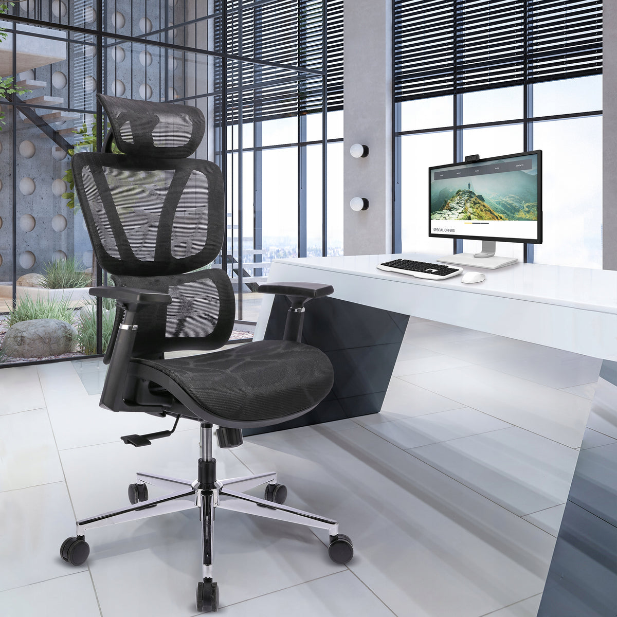 OFFICE CHAIR ERGONOMIC Office Chair Swivel with Footrest Packaging status original