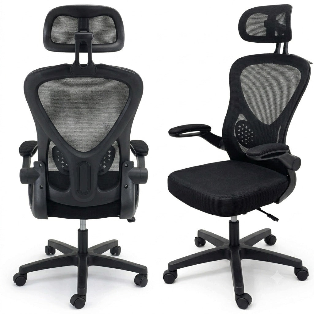 OFFICE CHAIR ERGONOMIC SWIVEL CHAIR ADJUSTABLE HEADREST FOR WORK