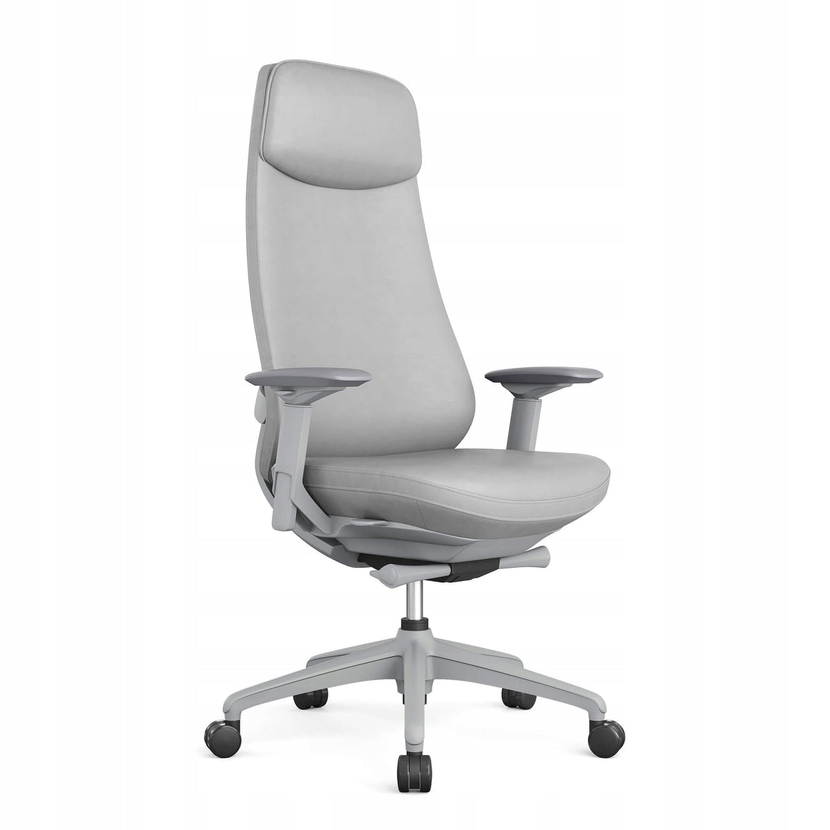 OFFICE CHAIR ERGONOMIC SWIVEL LUNA GREY ECO-LEATHER DESK CHAIR