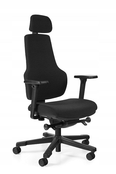OFFICE CHAIR ERGONOMIC SWIVEL N9 BLACK FABRIC ADJUSTABLE FOR DESK