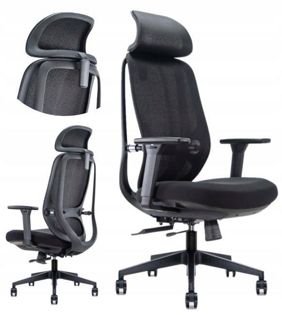 OFFICE CHAIR ERGONOMIC SWIVEL NOBRIUM BLACK MESH DESK CHAIR