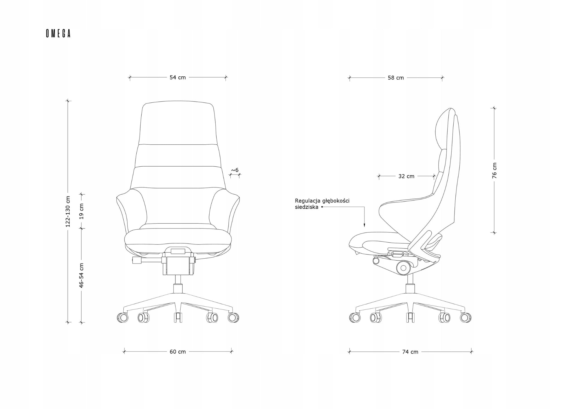 OFFICE CHAIR ERGONOMIC SWIVEL OMEGA BLACK LEATHER CHAIR FOR OFFICE Brand Unique