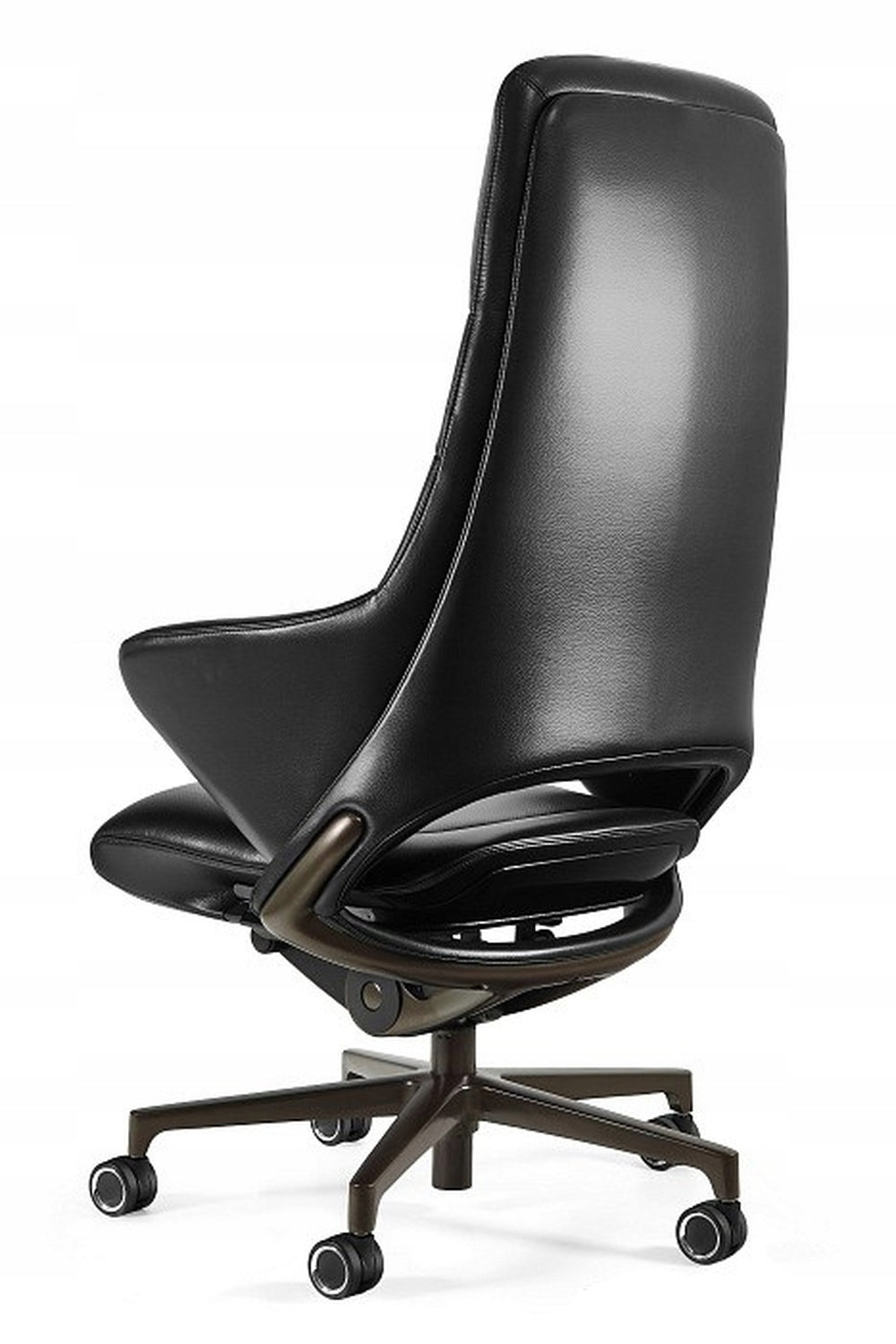 OFFICE CHAIR ERGONOMIC SWIVEL OMEGA BLACK LEATHER CHAIR FOR OFFICE Manufacturer code CM-K030ASR-9-HL-175