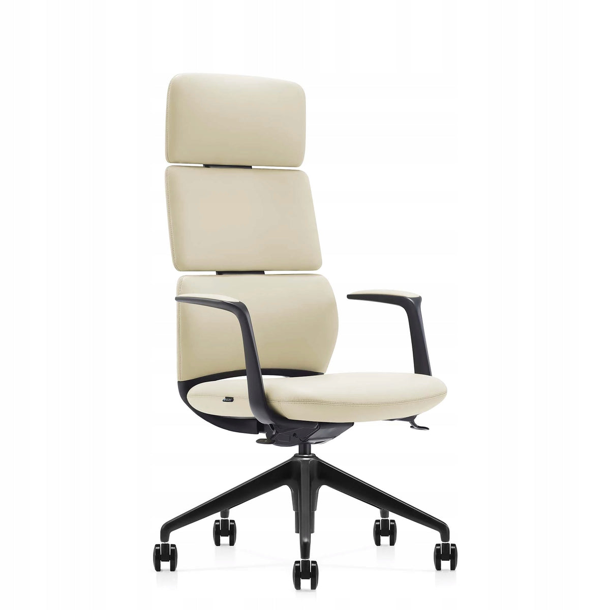 OFFICE CHAIR ERGONOMIC SWIVEL OMEGA LEATHER BEIGE DESK CHAIR