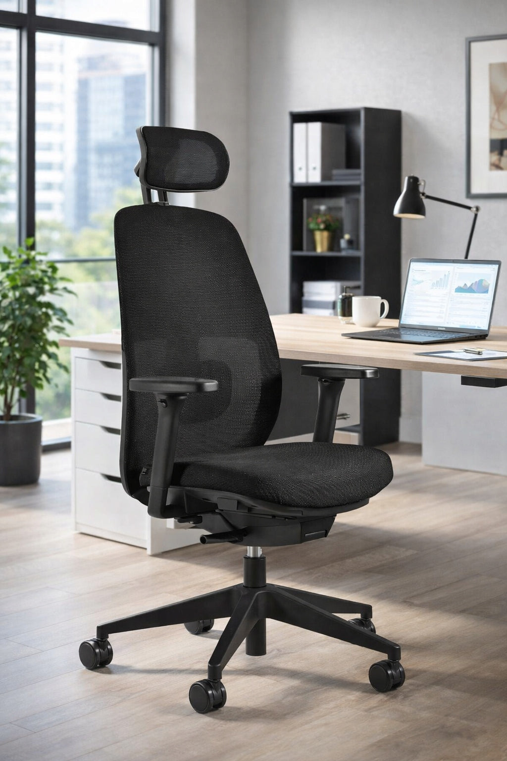 OFFICE CHAIR ERGONOMIC SWIVEL POPFIT BLACK MESH FABRIC FOR OFFICE Brand Unique