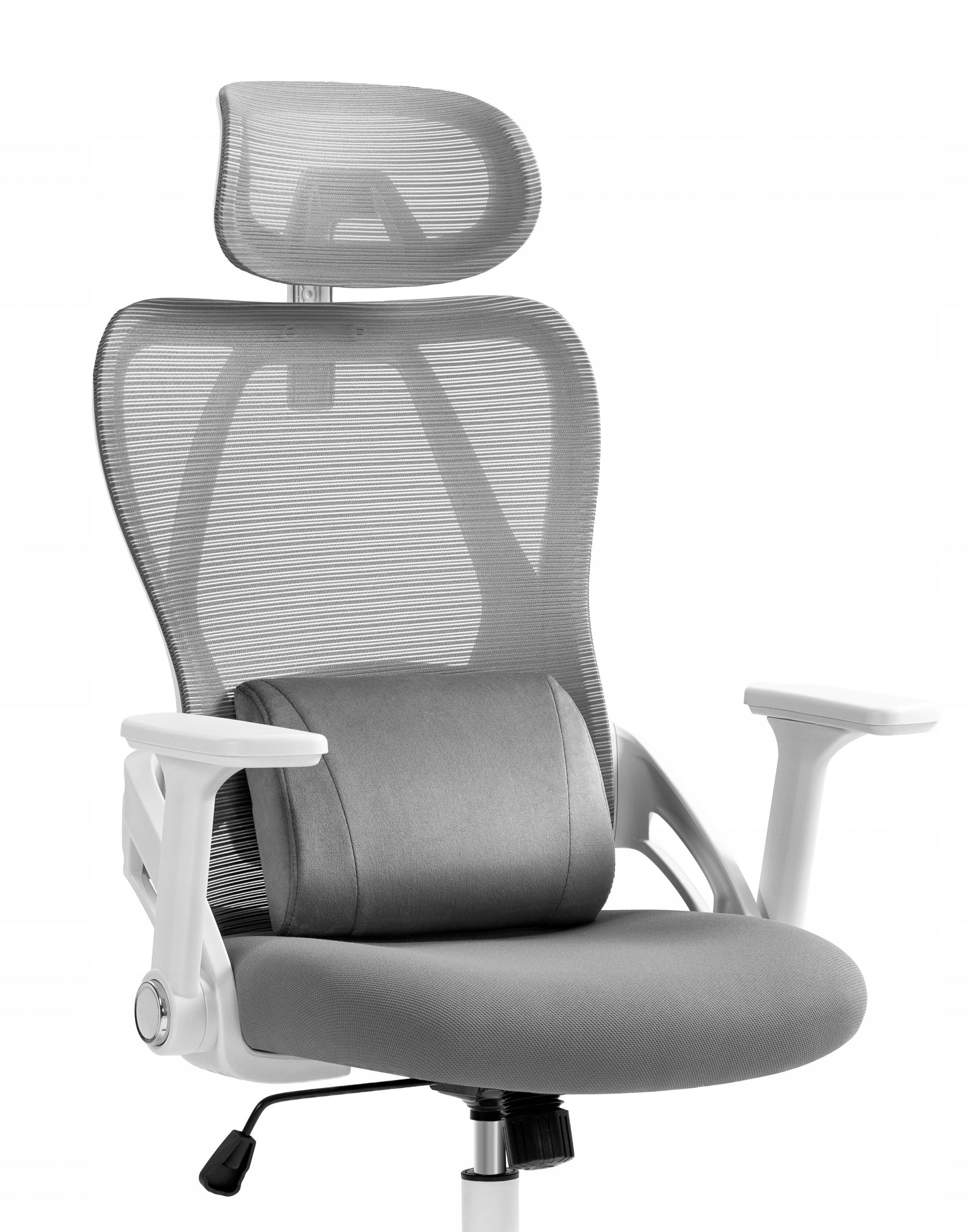 OFFICE CHAIR FABRIC CABRO C507 GREY-WHITE FABRIC
