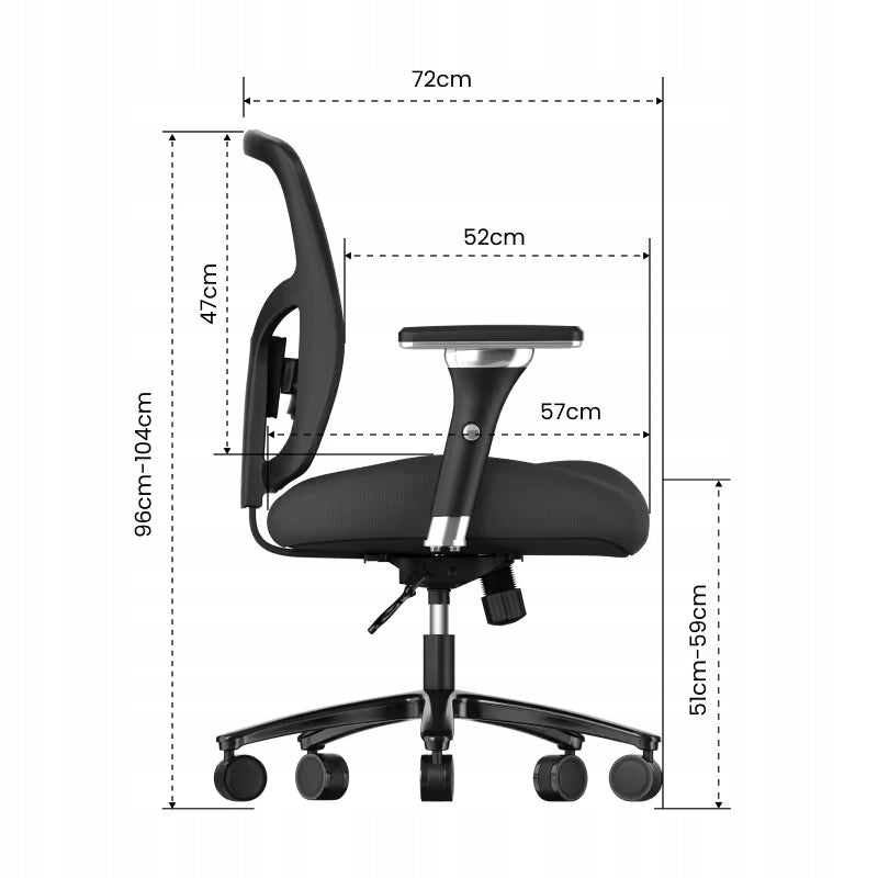 OFFICE CHAIR FLEXISPOT C3 BLACK MESH 227 KG ARMRESTS 4D 59CM Manufacturer code C3B
