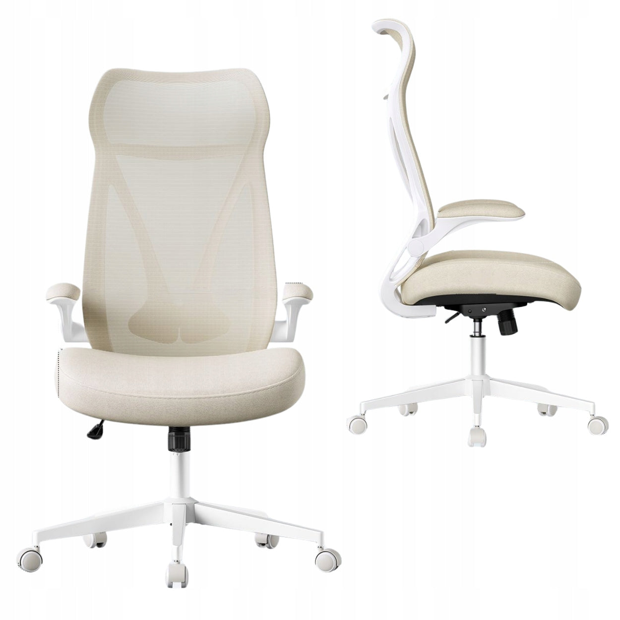 OFFICE CHAIR Height Adjustment FOLDING ARMREST contoured back
