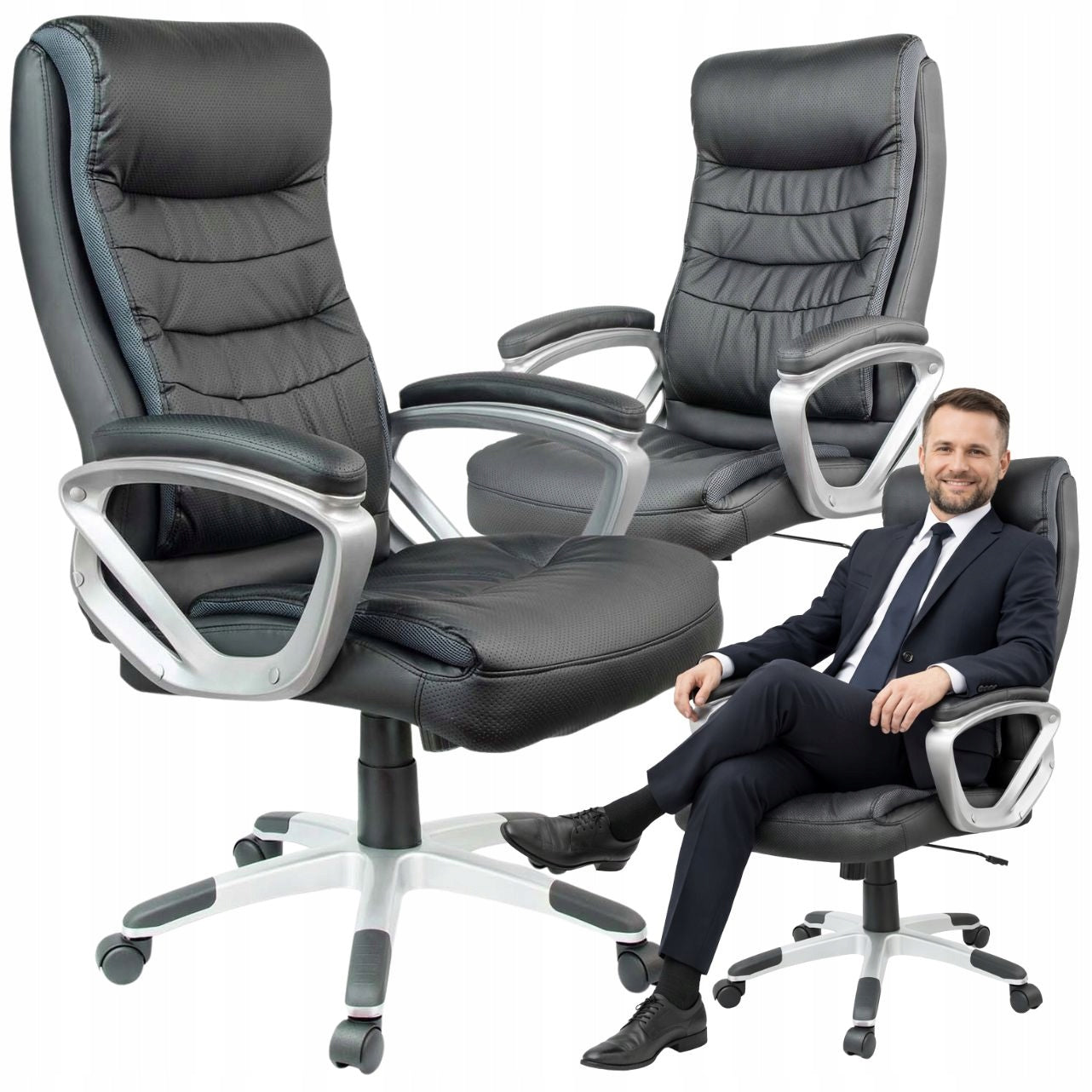 OFFICE CHAIR LEATHER HEAD OF PRESIDENT LEATHER SWIVEL OFFICE CHAIR