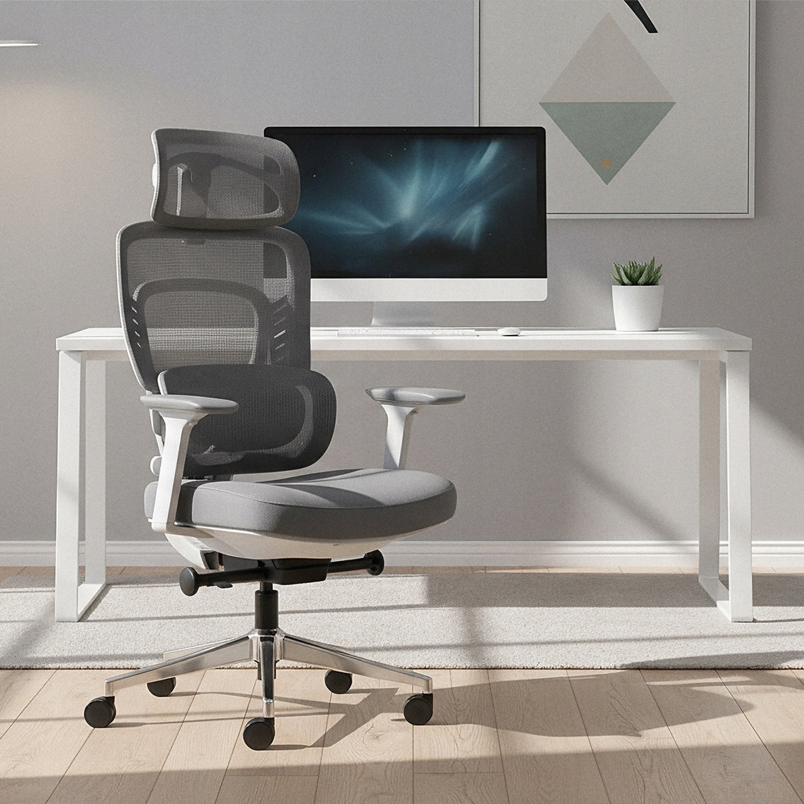 OFFICE CHAIR Mark Adler ERGONOMIC MASSAGE FOR DESK GREY Packaging status original