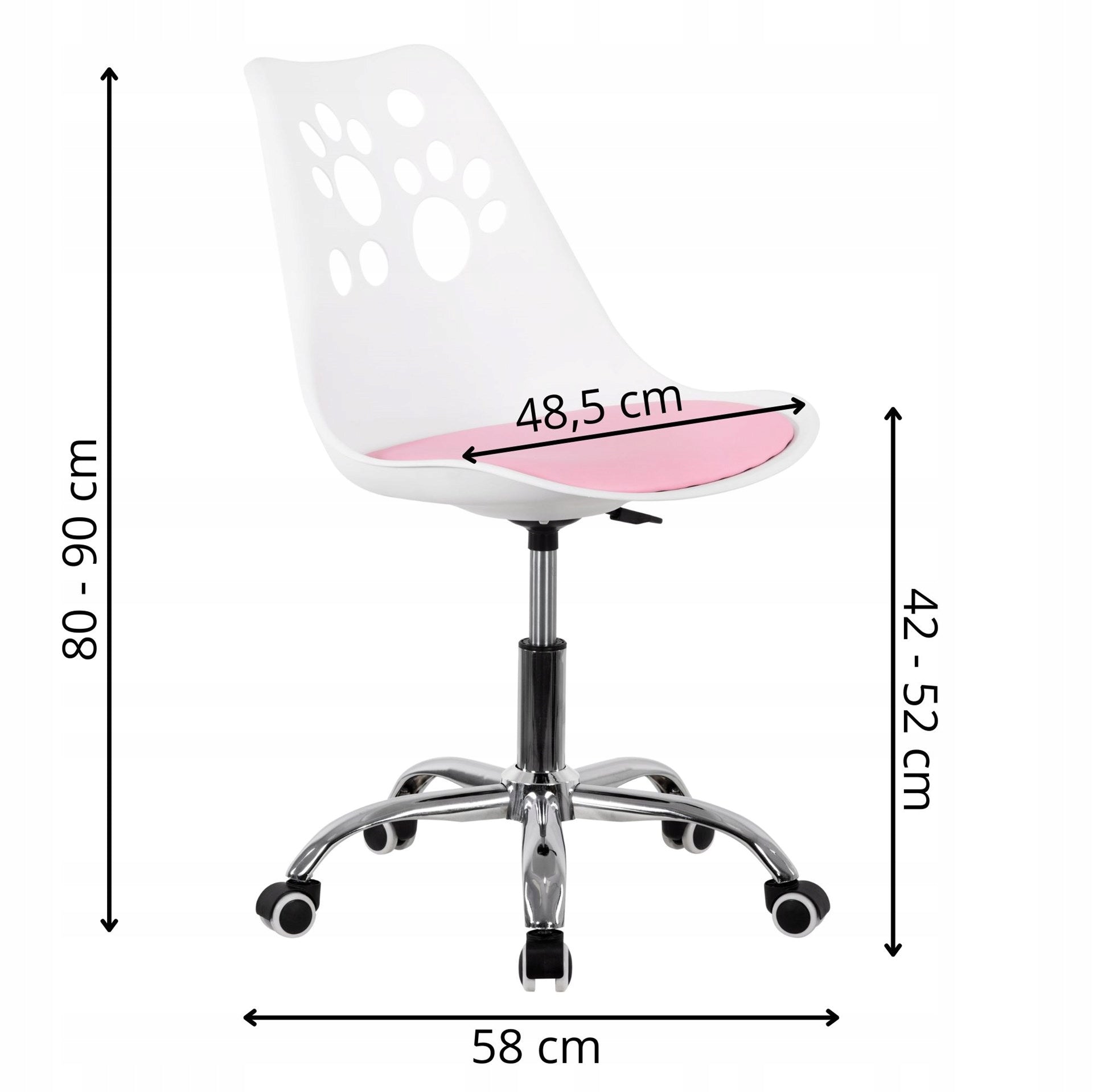 OFFICE CHAIR SPRINGOS FOR CHILDREN ERGONOMIC SWIVEL WHITE-PINK Manufacturer code HF0037