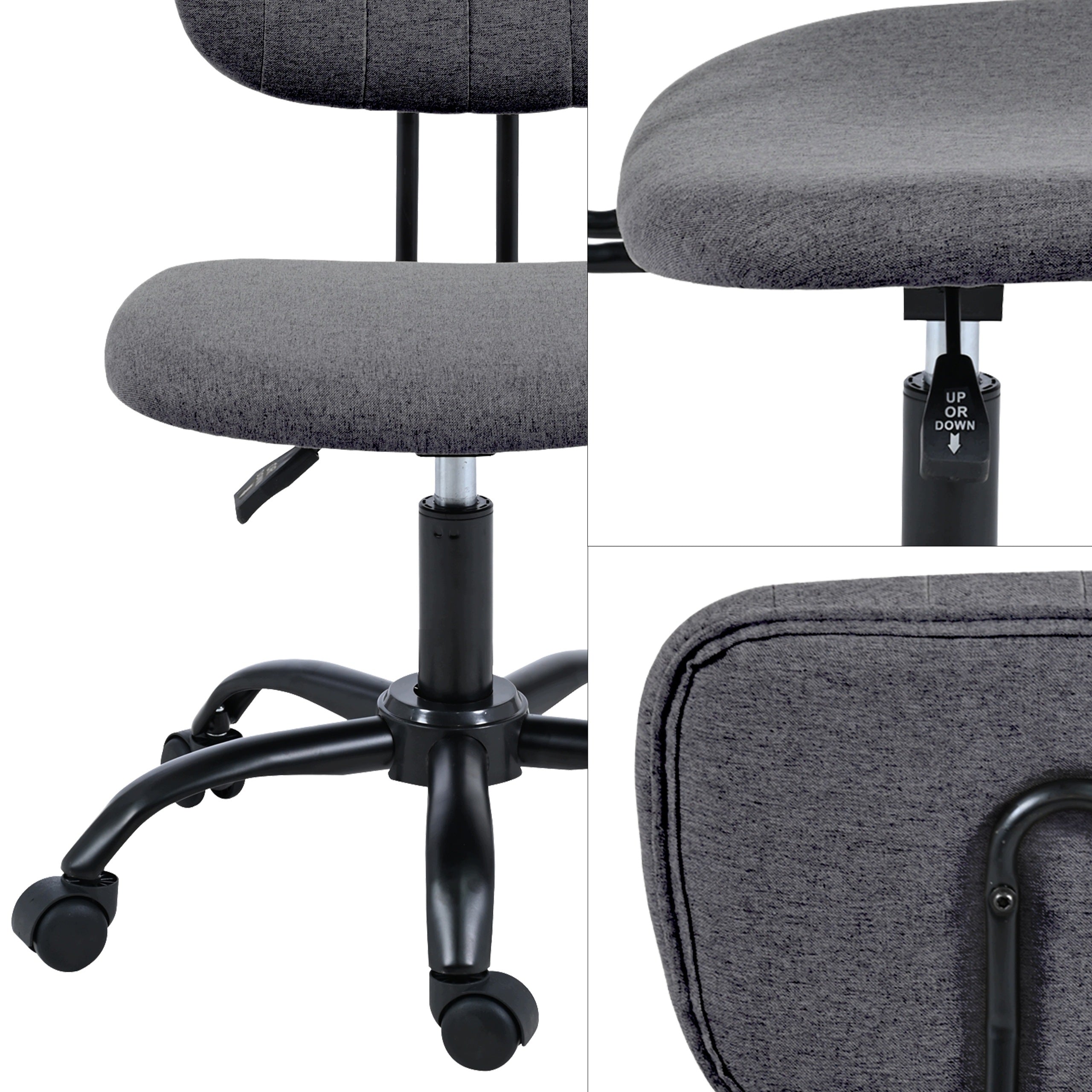 OFFICE CHAIR SWIVEL ADJUSTABLE DESK CHAIR KB116 GREY Manufacturer code DME-KRB-00004