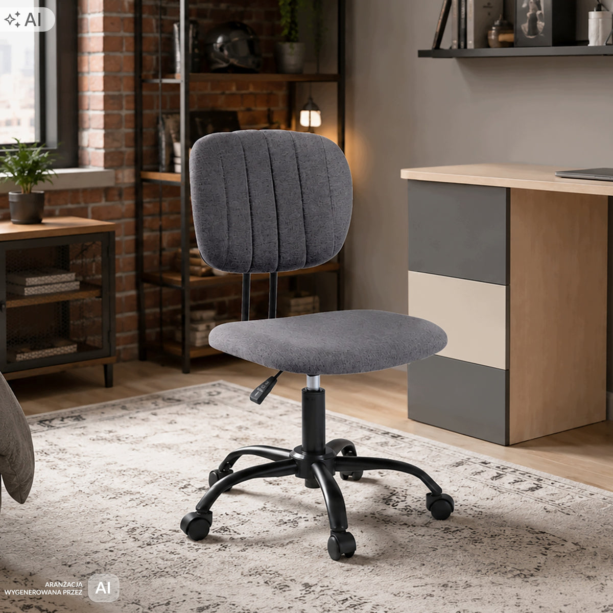 OFFICE CHAIR SWIVEL ADJUSTABLE DESK CHAIR KB116 GREY Packaging status original