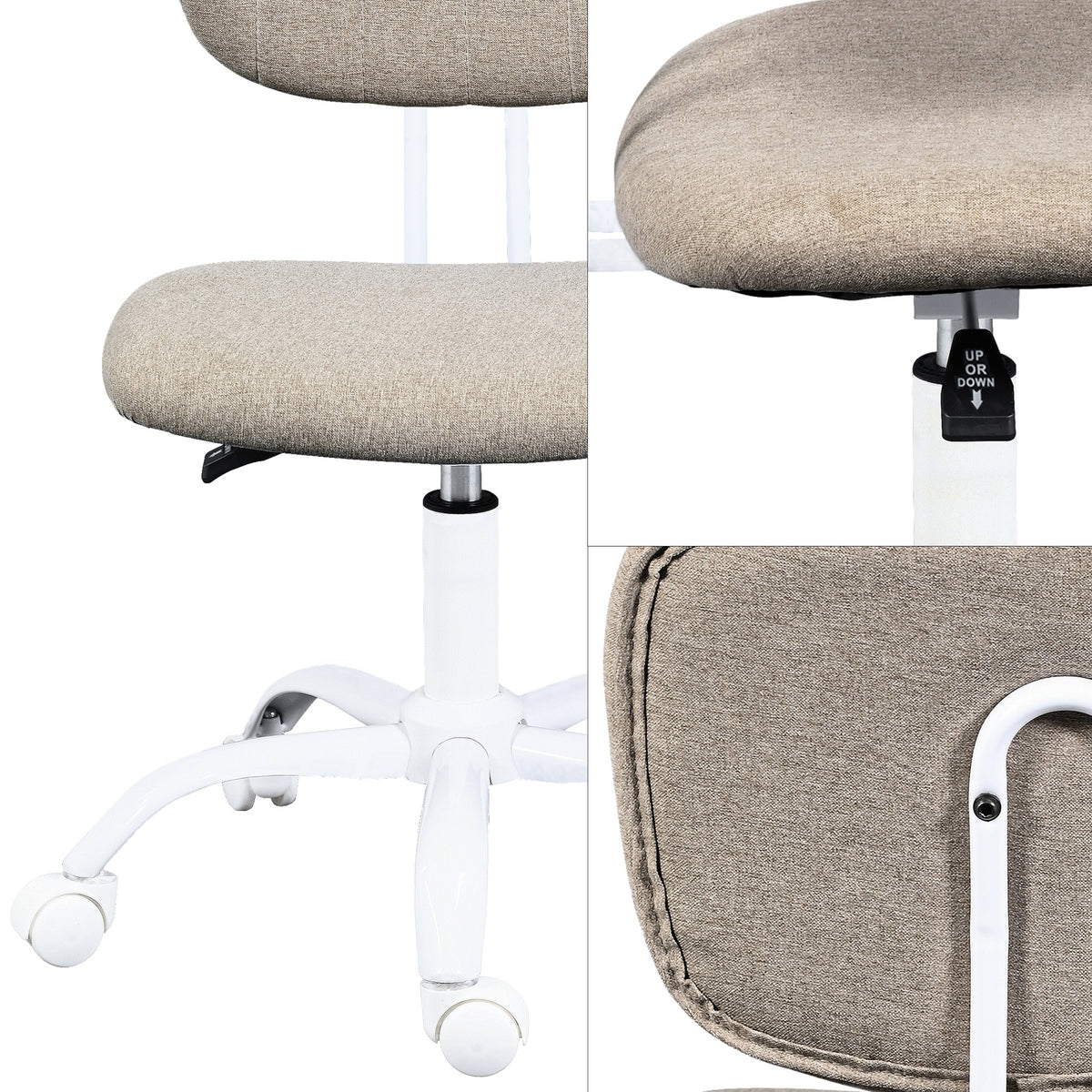 OFFICE CHAIR SWIVEL ADJUSTABLE OFFICE CHAIR FOR DESK KB116 BEIGE Manufacturer code DME-KRB-00005