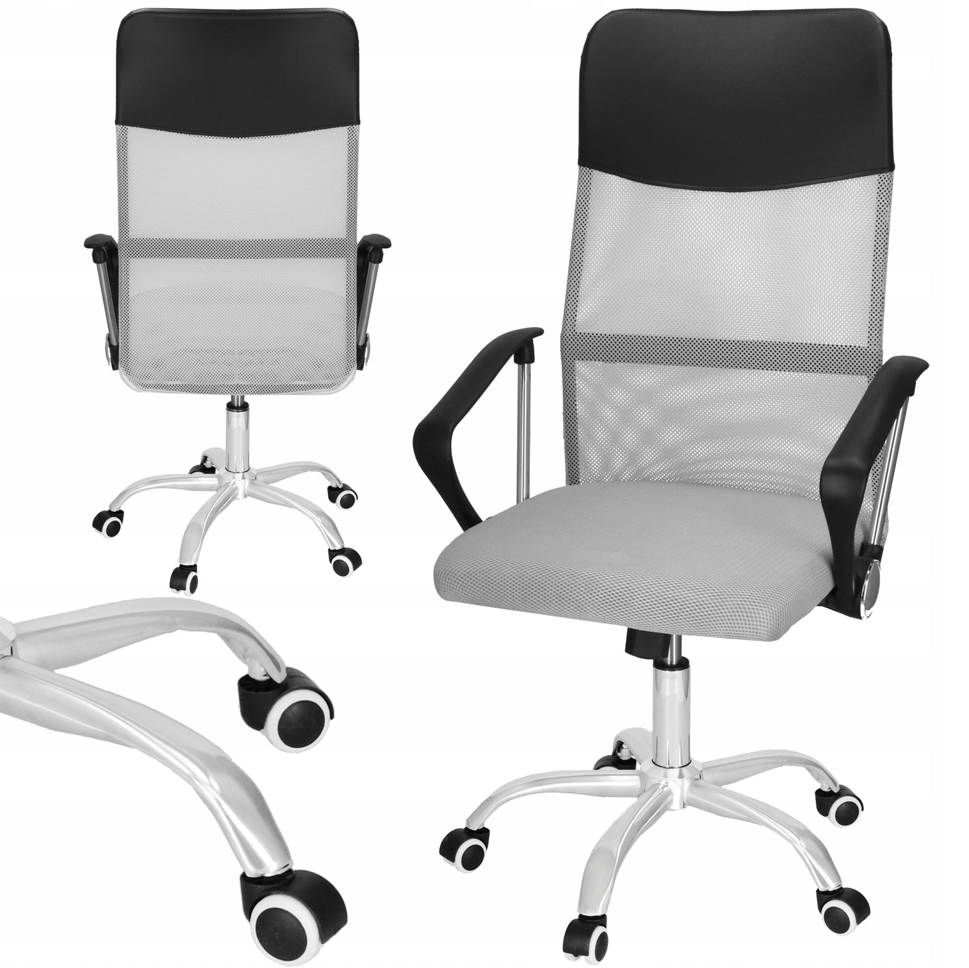 OFFICE CHAIR SWIVEL ADJUSTABLE OFFICE CHAIR MICRO MESH GAMING GREY