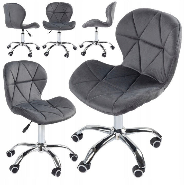 OFFICE CHAIR SWIVEL ADJUSTABLE VELOUR OFFICE CHAIR WITH WHEELS