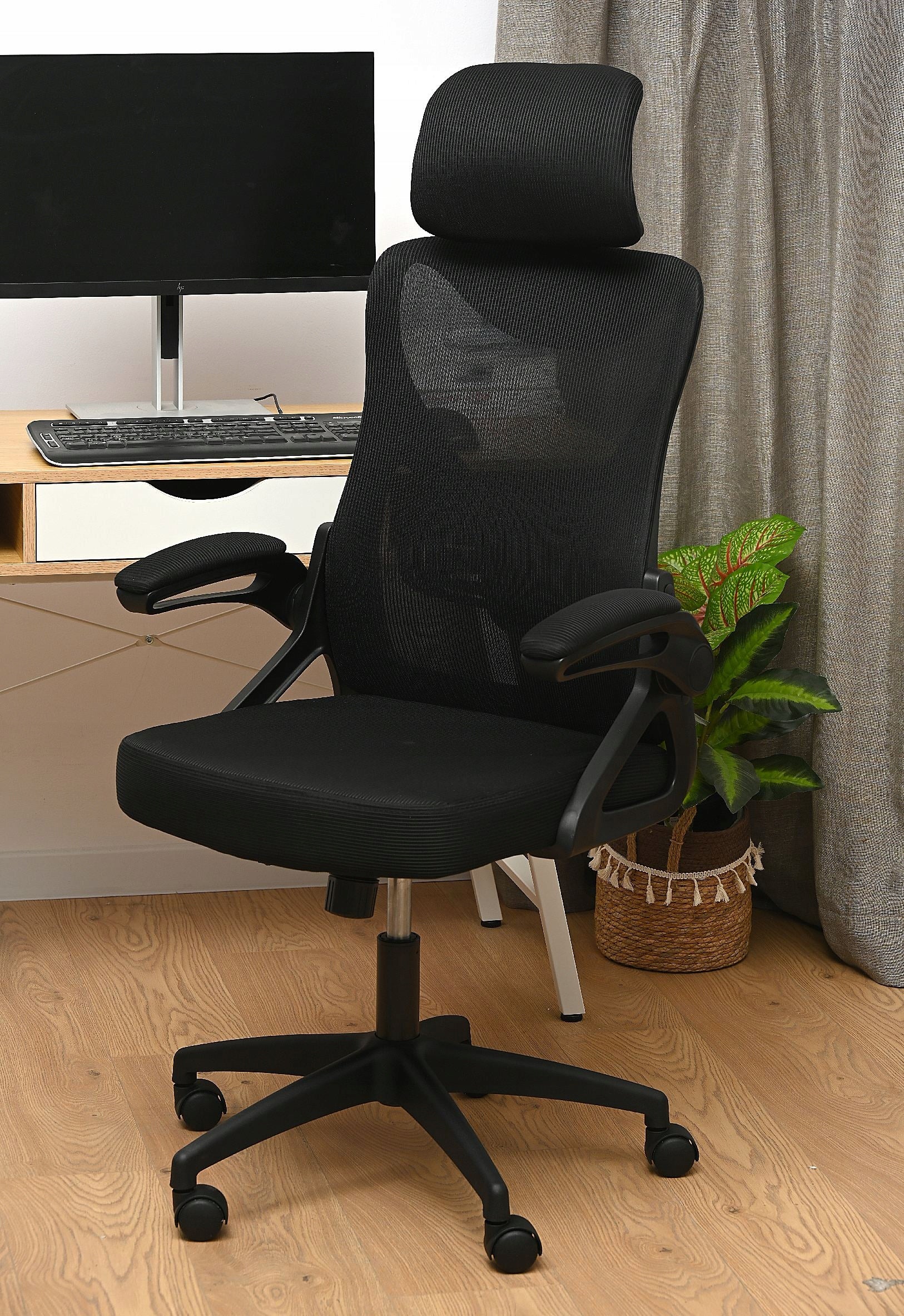 OFFICE CHAIR SWIVEL BLACKFIBER 64X61X119/128.5CM TILL BASE NYLON Brand Ote
