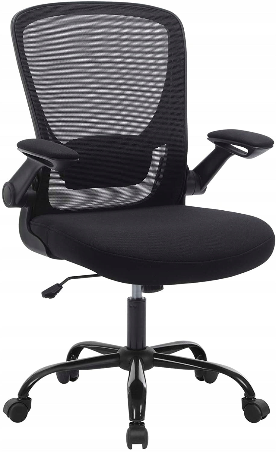 OFFICE CHAIR SWIVEL CHAIR ADJUSTABLE MESH WITH ARMRESTS BLACK