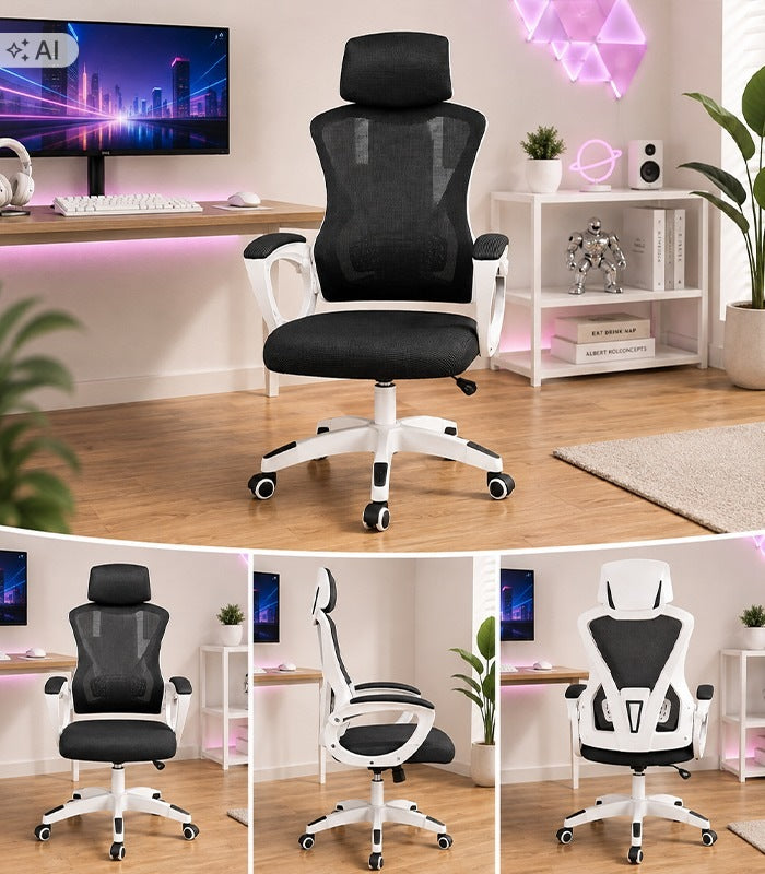 OFFICE CHAIR SWIVEL CHAIR BLACK AND WHITE FOR WORK SCHOOL DESK COMPUTER Medical device no