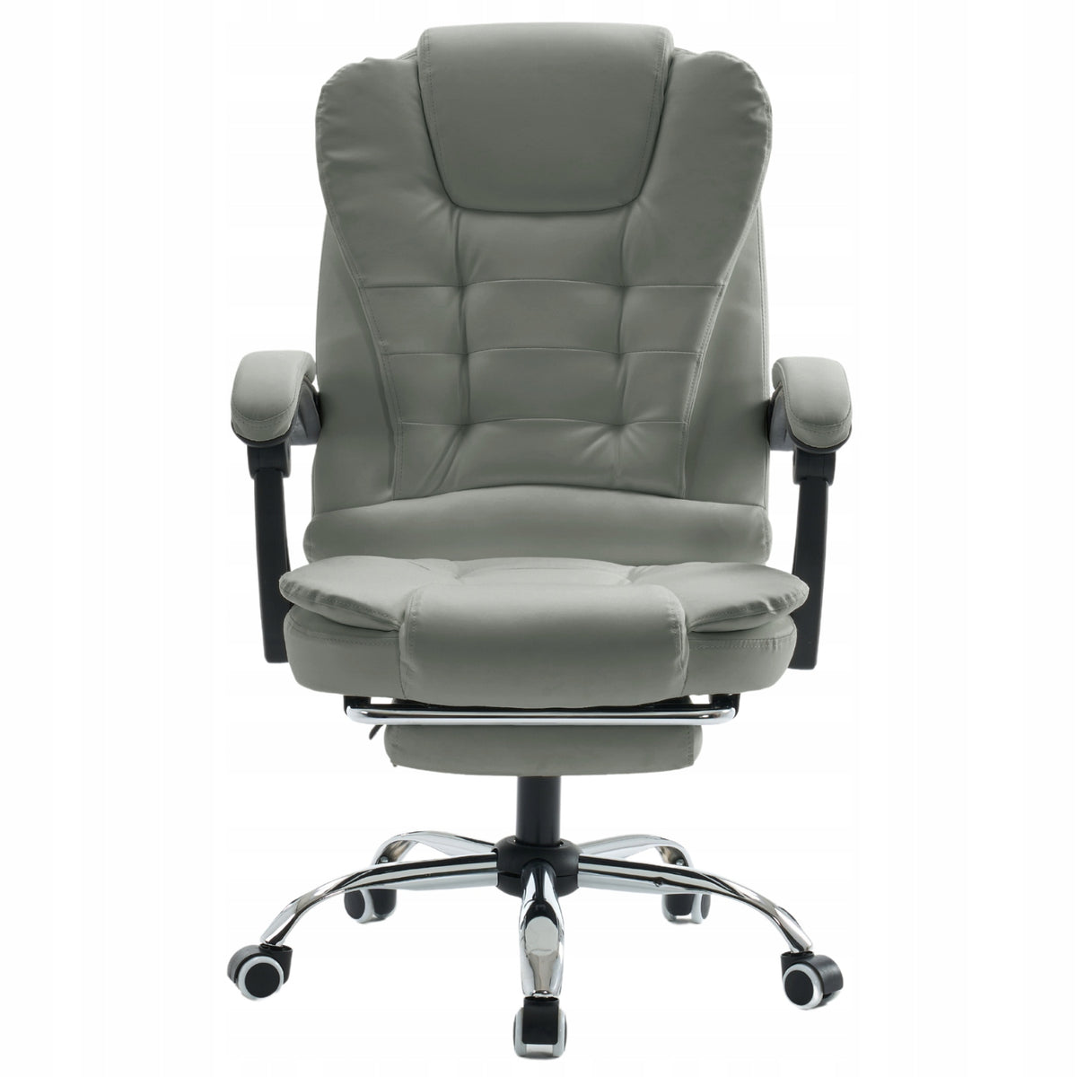 OFFICE CHAIR SWIVEL CHAIR ERGONOMIC LEATHER GREY Packaging status original