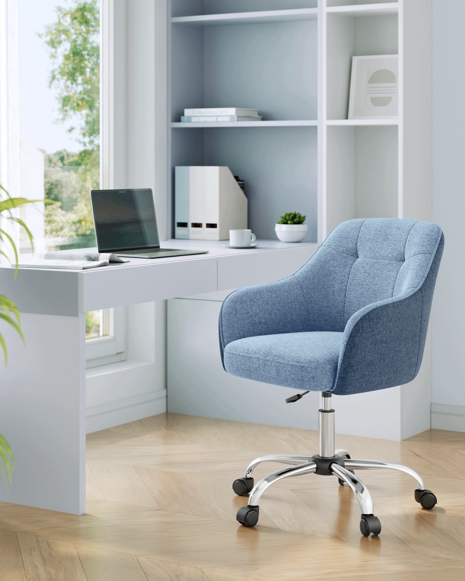 OFFICE CHAIR SWIVEL CHAIR HEIGHT ADJUSTABLE BLUE SONGMICS Manufacturer code OBG019Q01V1