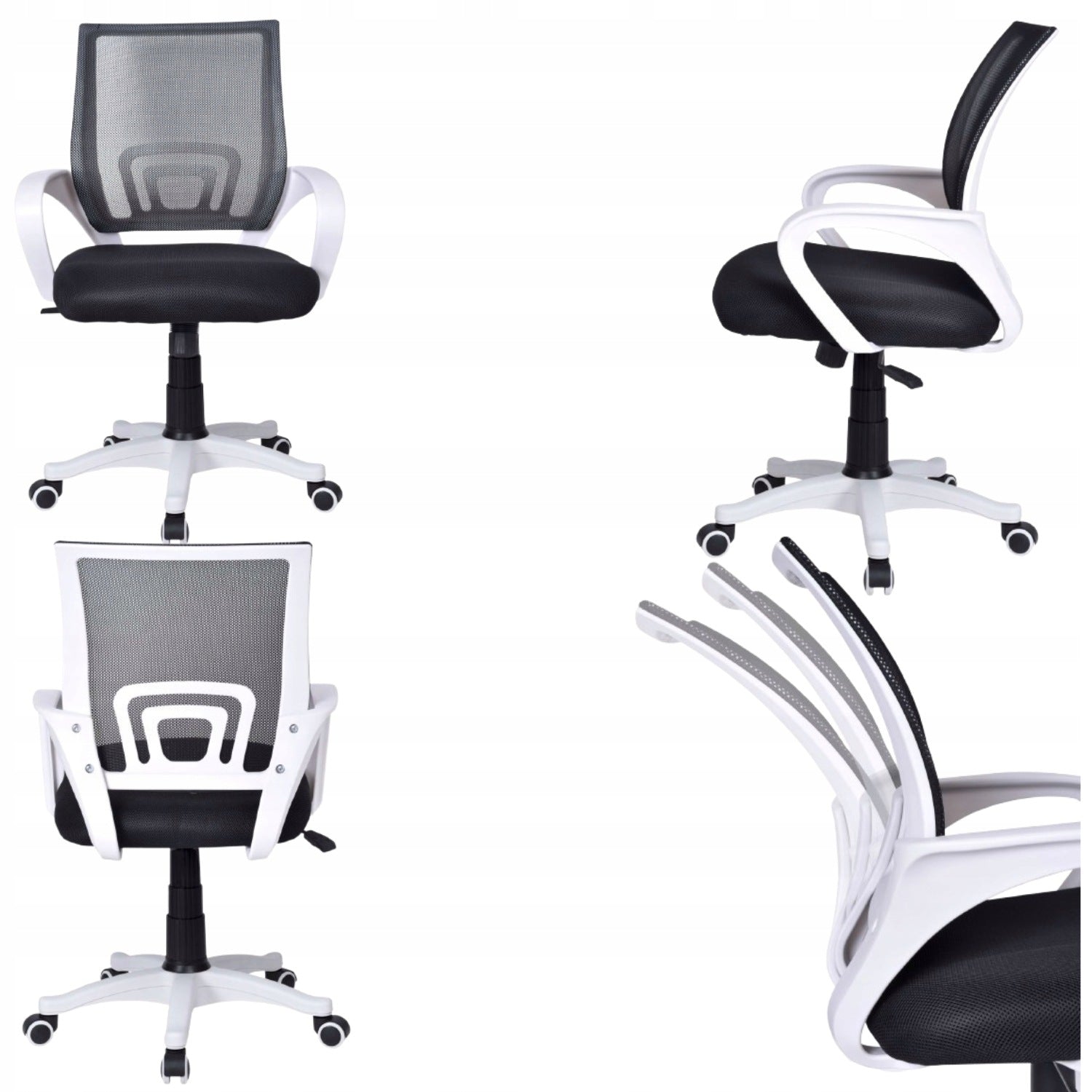 OFFICE CHAIR SWIVEL CHILDREN'S DESK CHAIR ADJUSTABLE BLACK