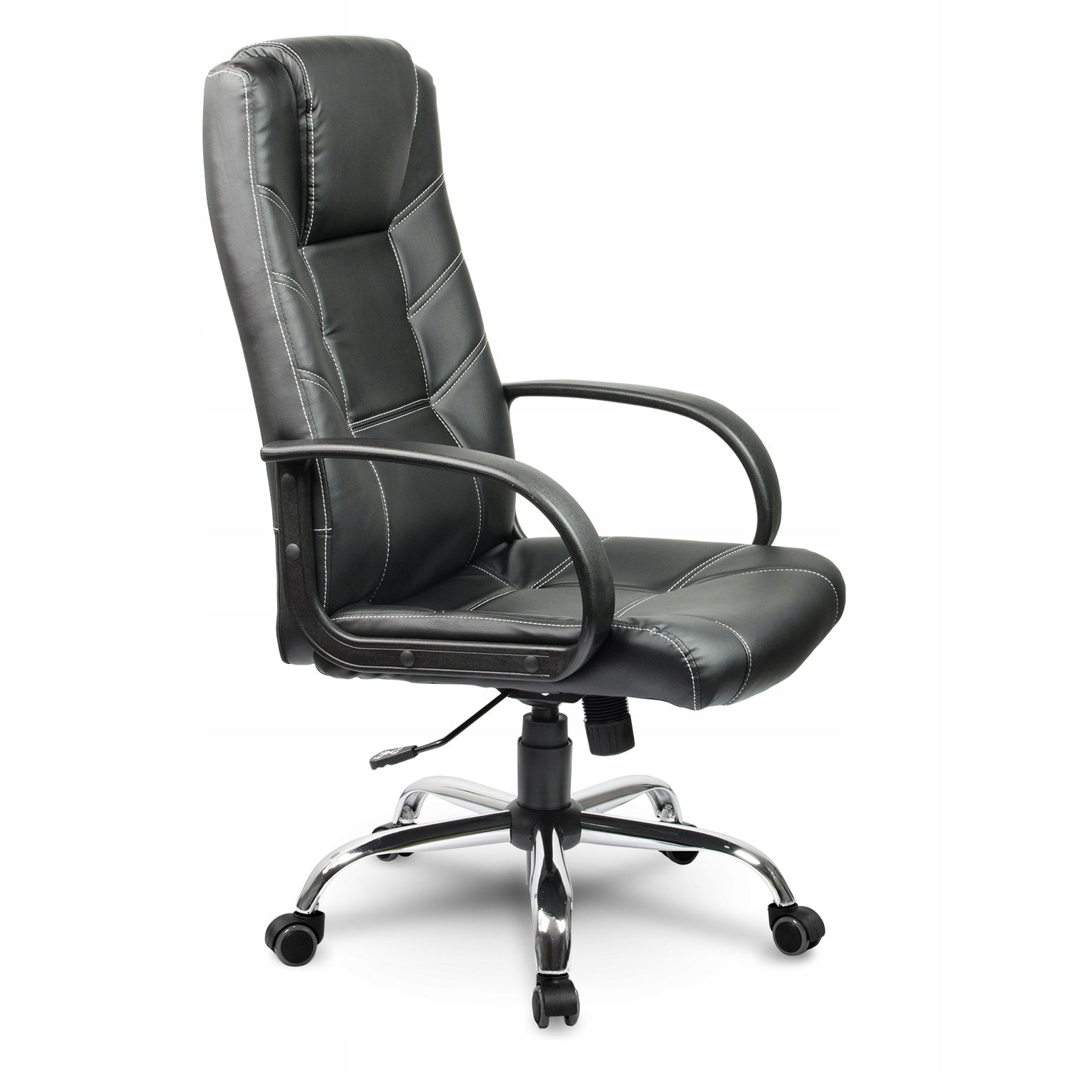 OFFICE CHAIR SWIVEL CHROME OFFICE CHAIR SOFOTEL 221 black leather LARGE Brand Sofotel