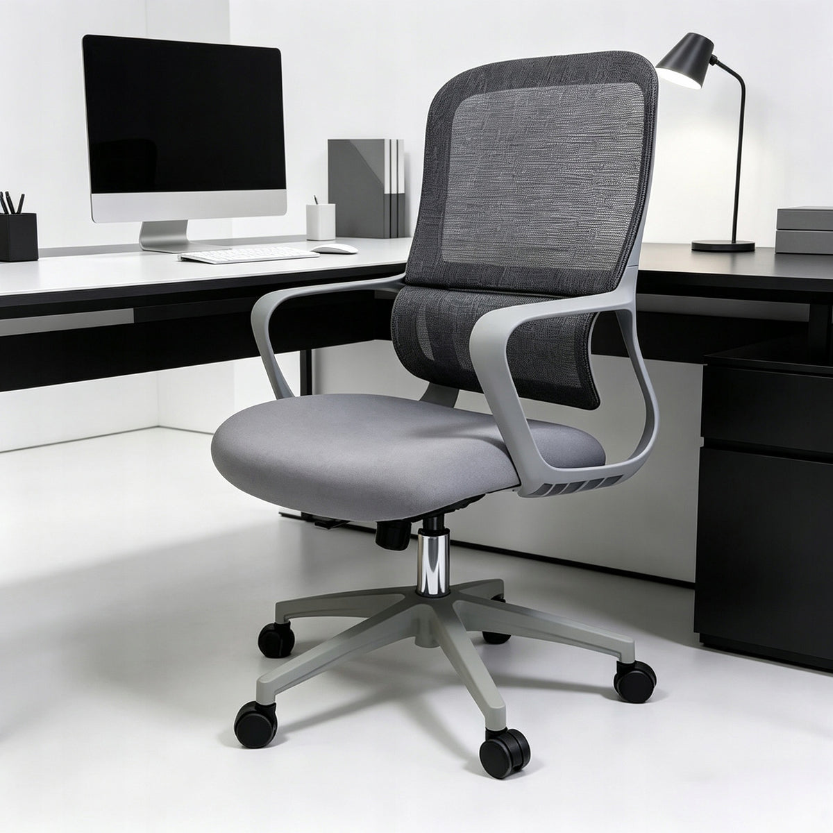 OFFICE CHAIR SWIVEL DESK CHAIR ERGONOMIC MICRO MESH GREY Brand no brand