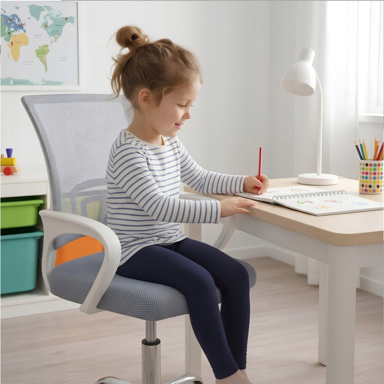 OFFICE CHAIR SWIVEL DESK CHAIR OFFICE MICRO MESH GREY COMFORTABLE Manufacturer code 962 Fotel biurowy krzesło obrotowe regulowane