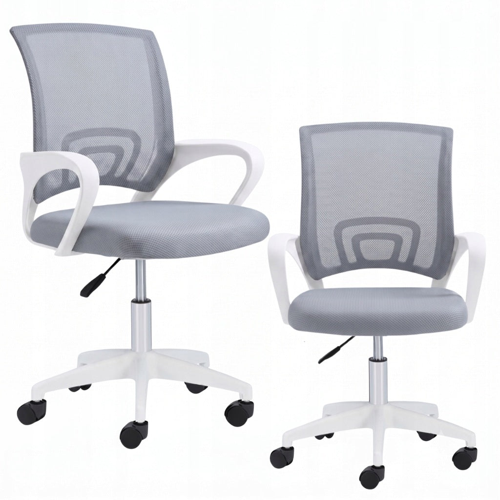 OFFICE CHAIR SWIVEL DESK CHAIR OFFICE MICRO MESH GREY COMFORTABLE
