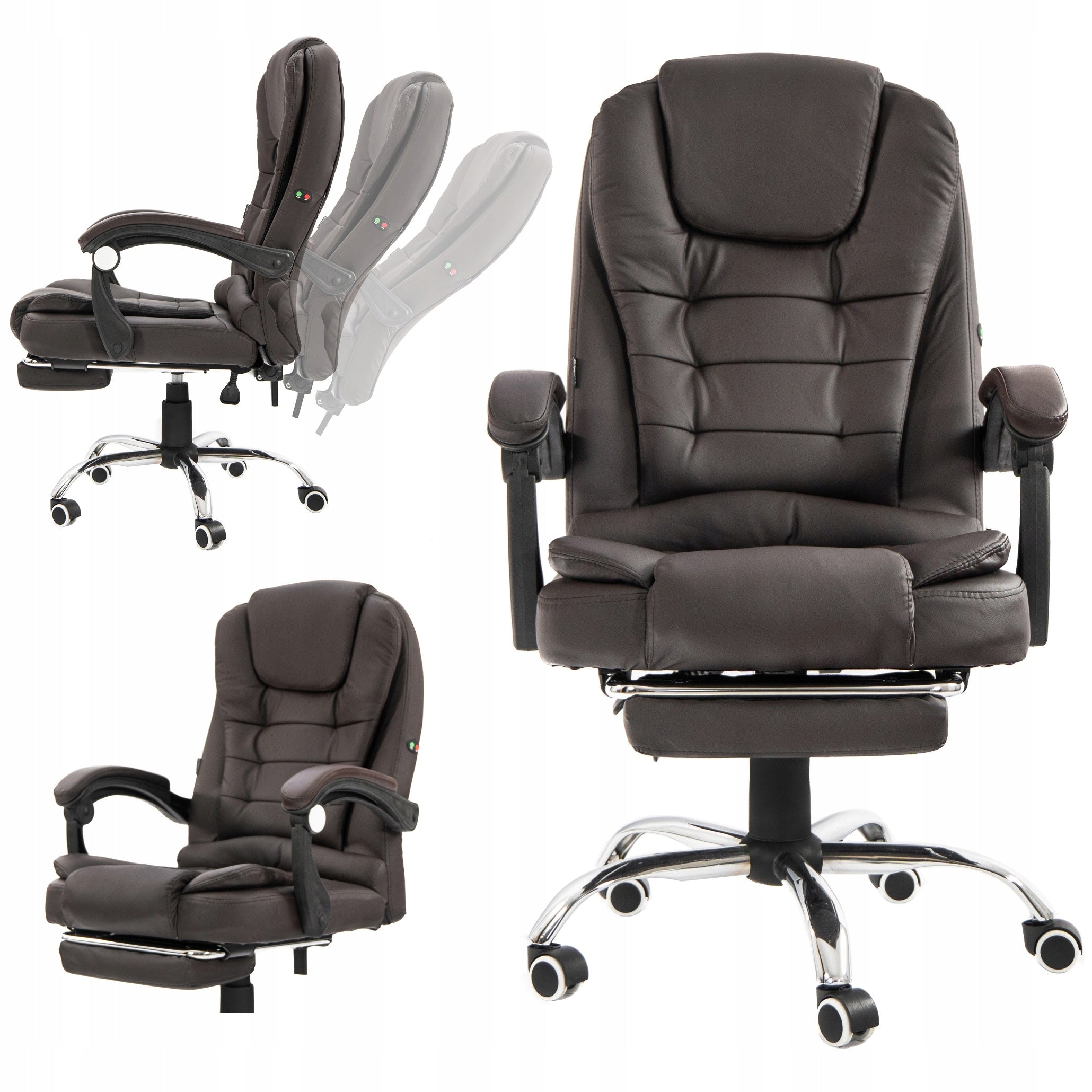 OFFICE CHAIR SWIVEL DESK CHAIR WITH FOOTREST + MASSAGER