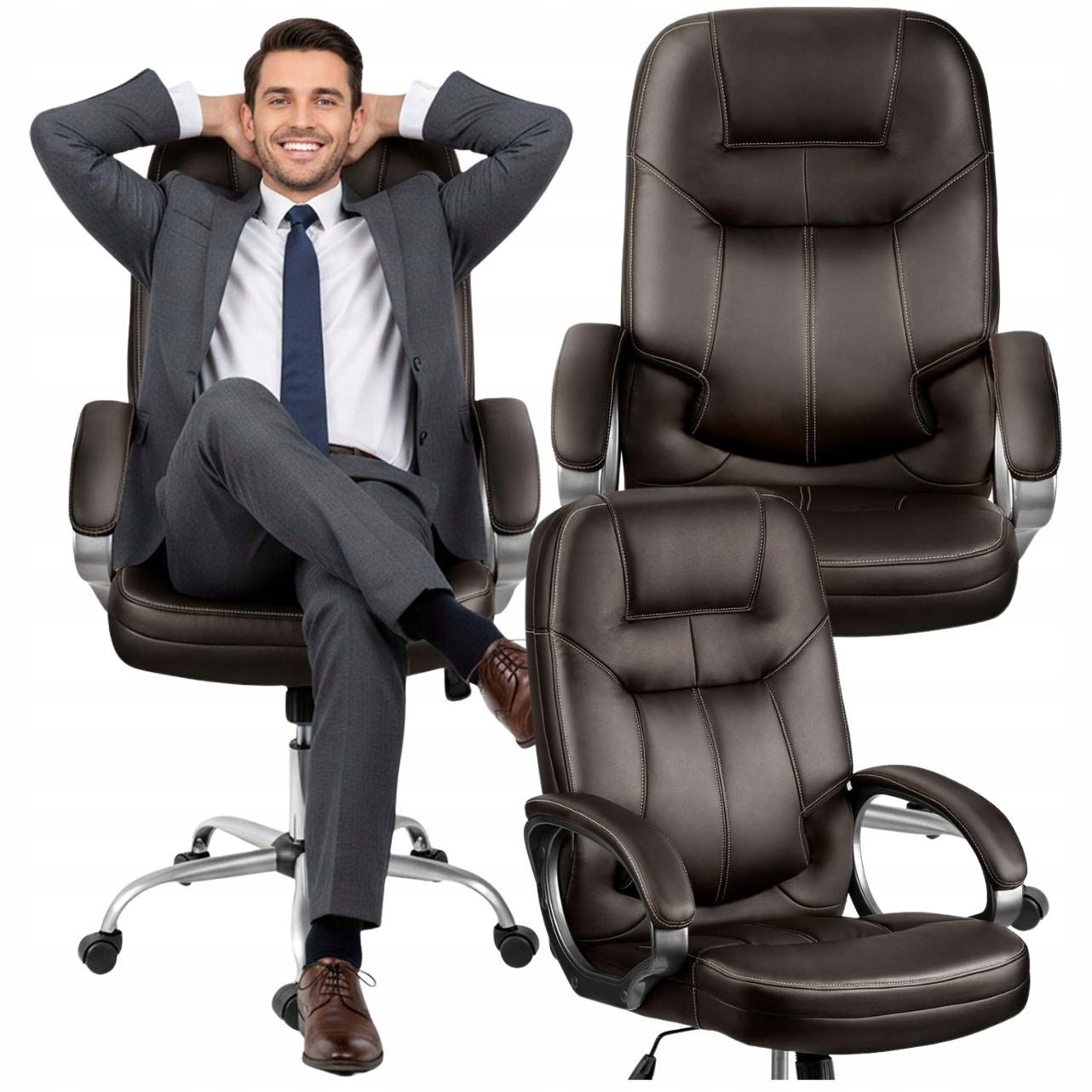 OFFICE CHAIR SWIVEL ERGONOMIC LEATHER OFFICE CHAIR SWIVEL