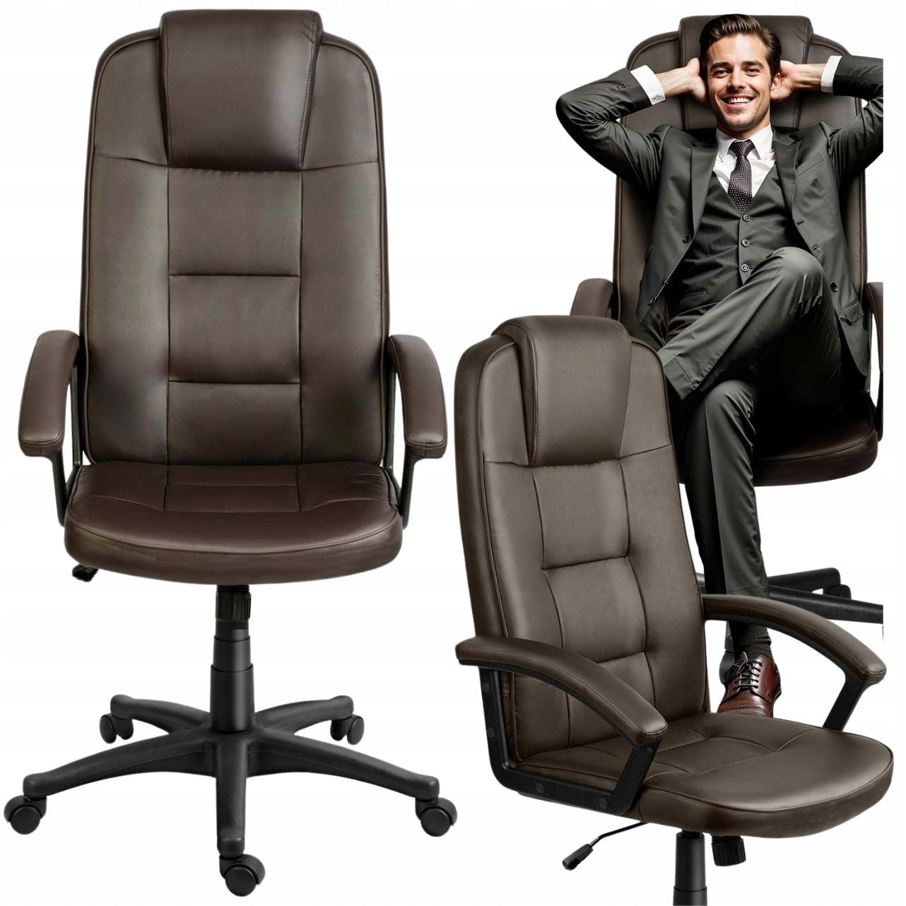 OFFICE CHAIR SWIVEL ERGONOMIC LEATHER OFFICE CHAIR SWIVEL