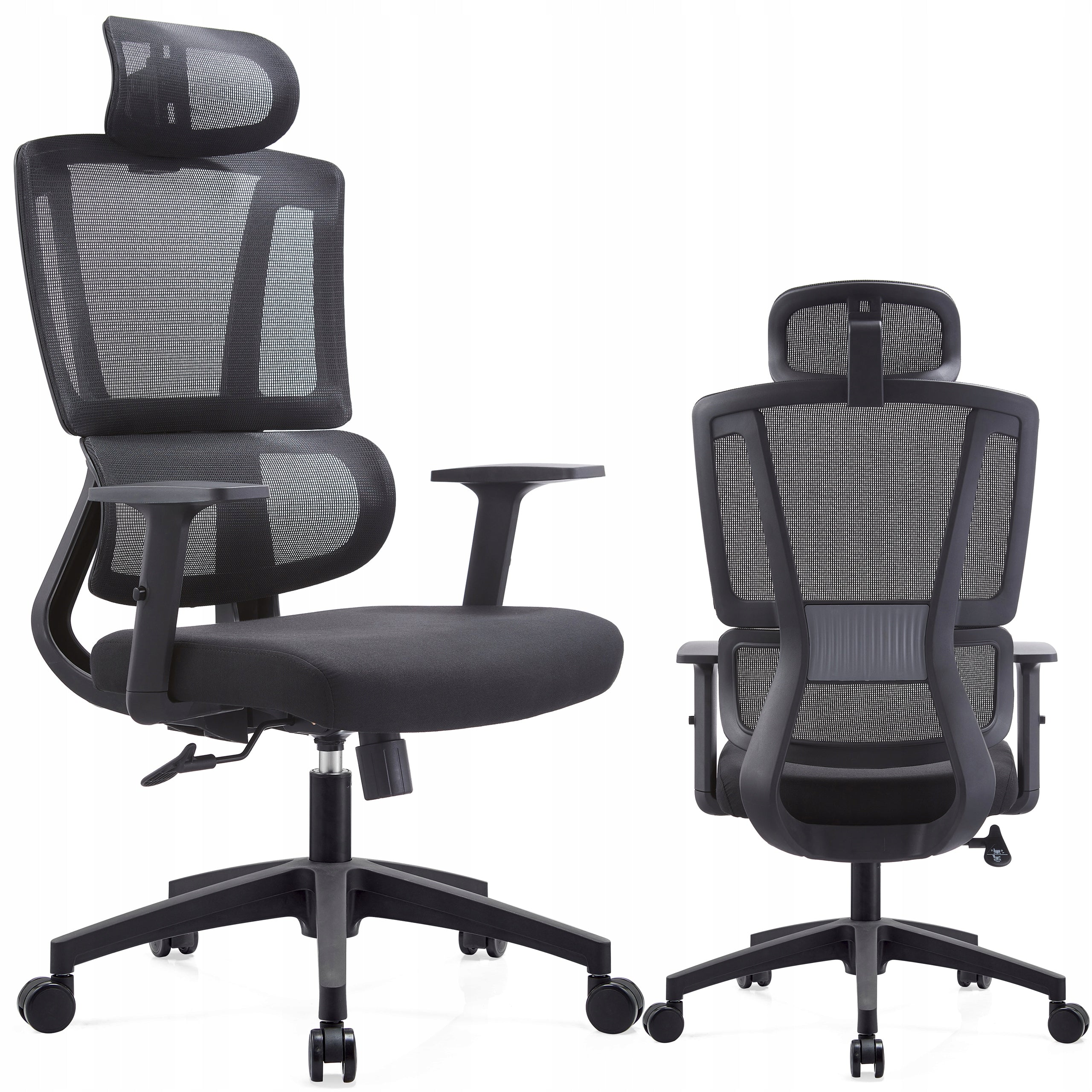 OFFICE CHAIR SWIVEL ERGONOMIC MATERIAL BLACK ADJUSTABLE CHAIR