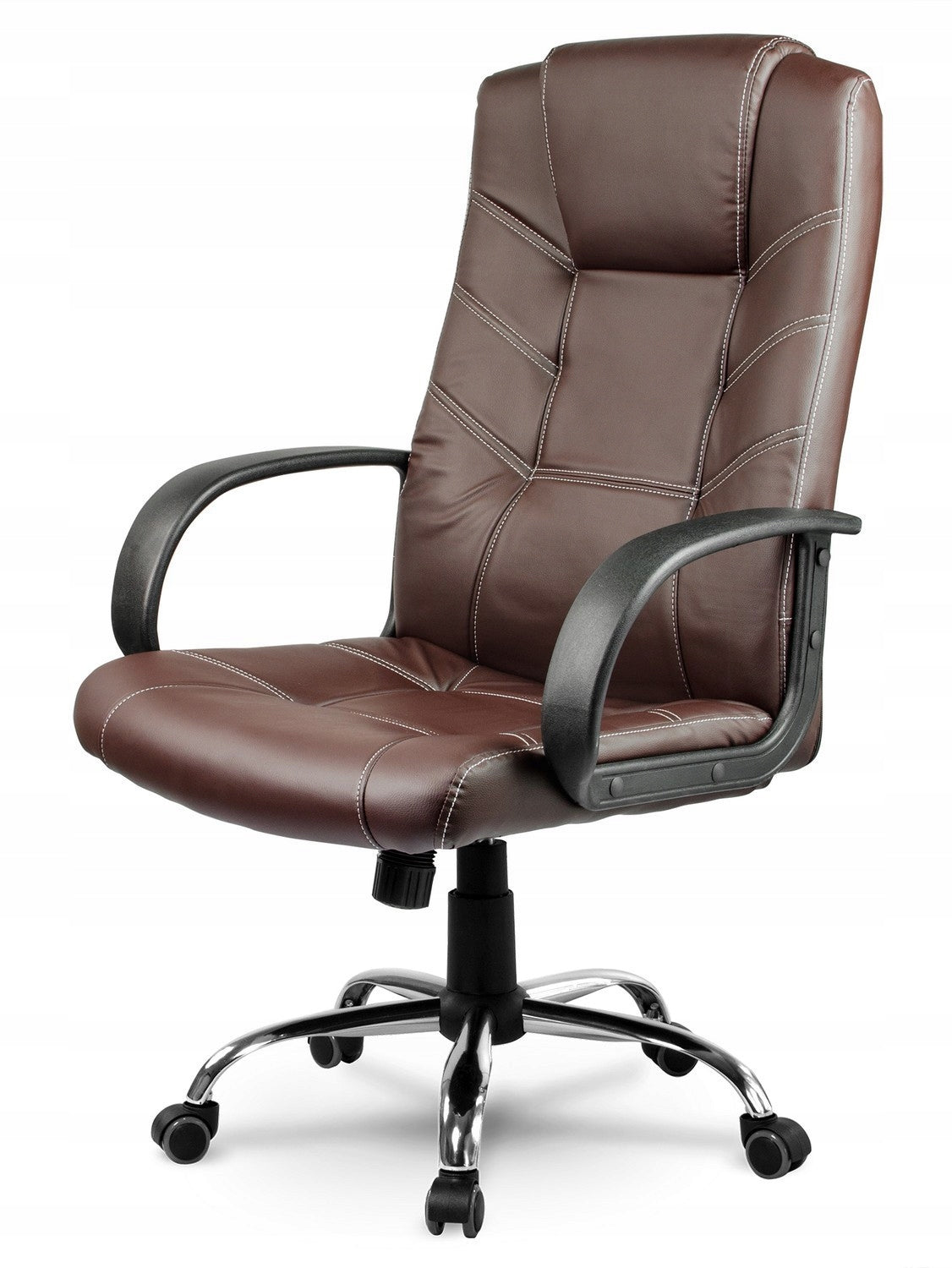 OFFICE CHAIR SWIVEL ERGONOMIC OFFICE CHAIR FAUX LEATHER BROWN Brand Sofotel