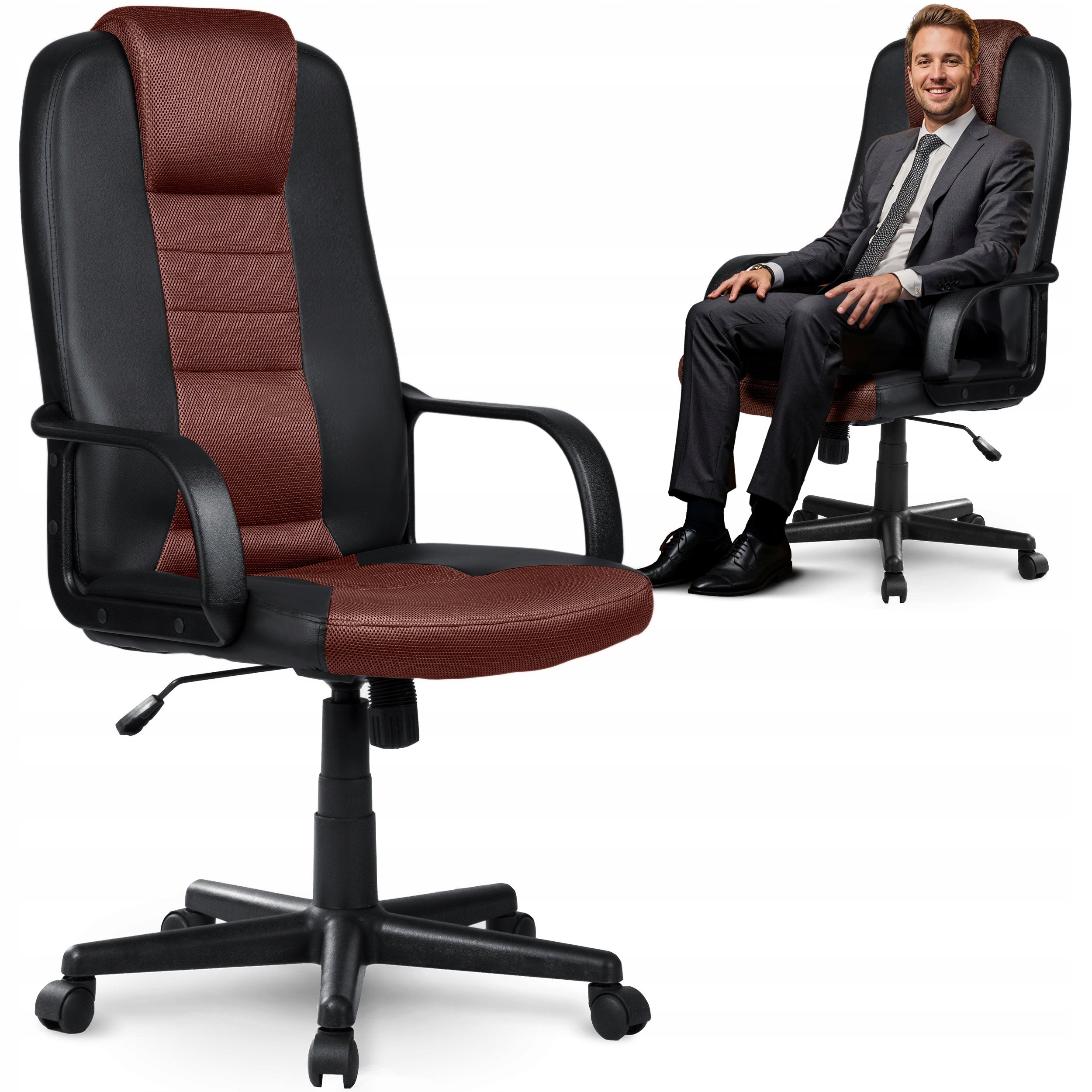 OFFICE CHAIR SWIVEL ERGONOMIC OFFICE CHAIR SWIVEL BLACK BROWN