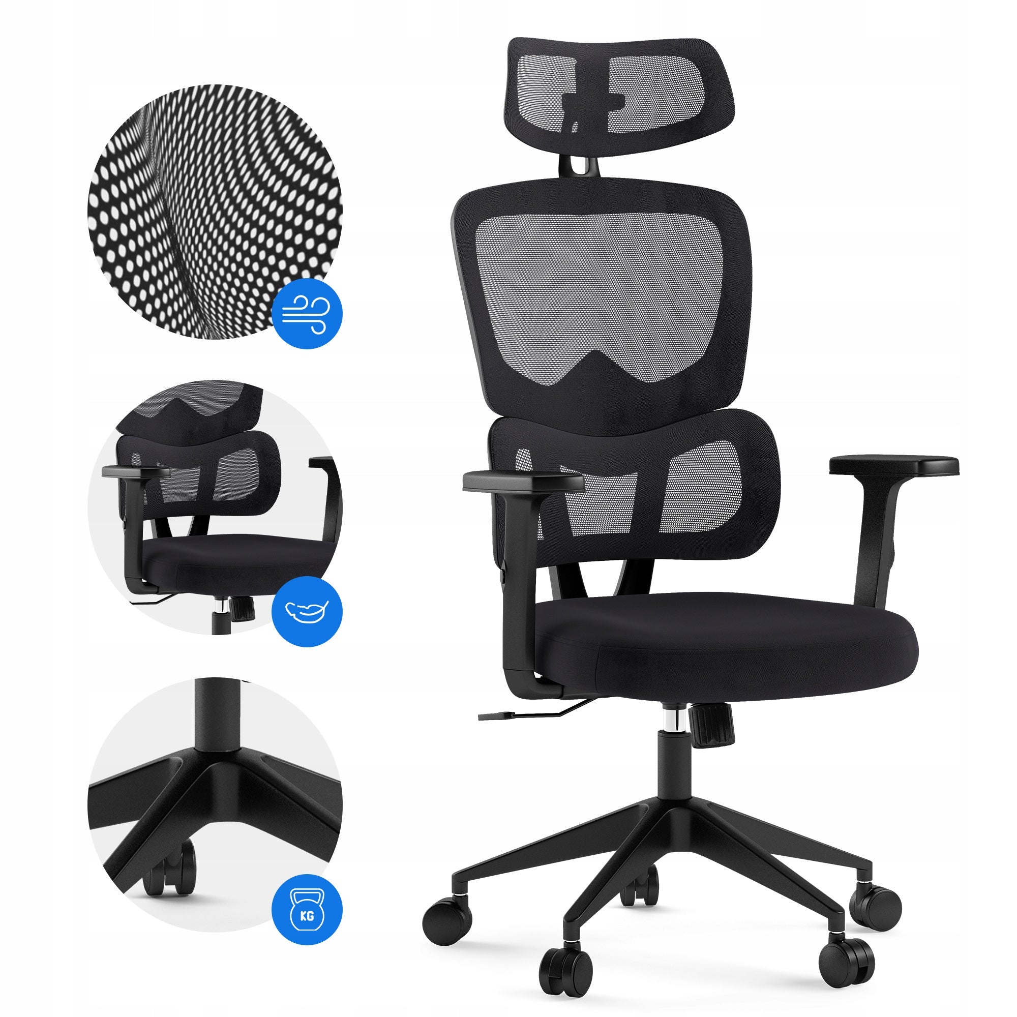 OFFICE CHAIR SWIVEL ERGONOMIC OFFICE CHAIRS MATERIAL FOR DESK