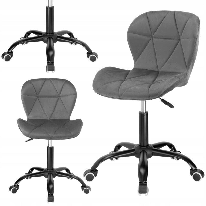 OFFICE CHAIR SWIVEL ERGONOMIC VELOUR ADJUSTABLE CHAIR ON WHEELS