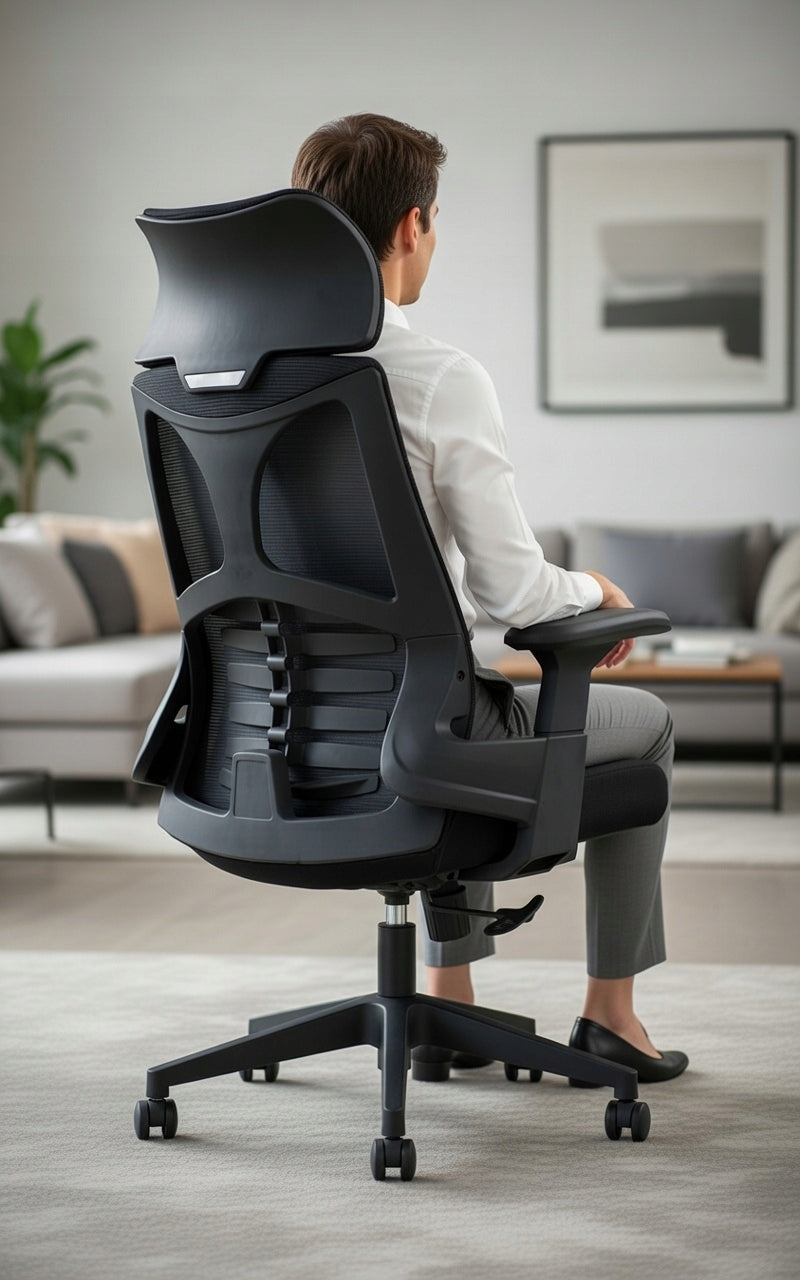 OFFICE CHAIR SWIVEL OFFICE CHAIR BLACK ERGONOMIC MESH Packaging status original
