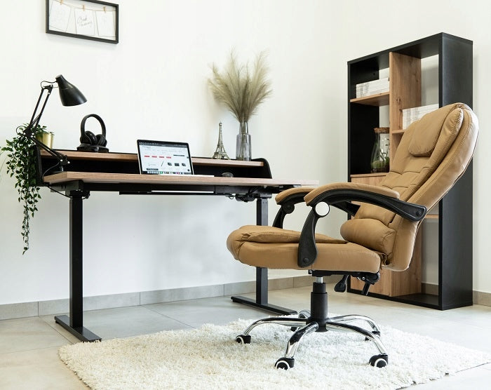 OFFICE CHAIR SWIVEL OFFICE CHAIR FOR OFFICE ROOM ADJUSTABLE BEIGE Packaging status original