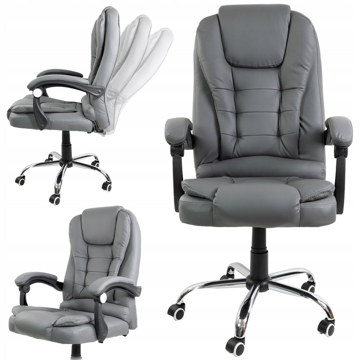 OFFICE CHAIR SWIVEL OFFICE CHAIR FOR OFFICE ROOM ADJUSTABLE GREY