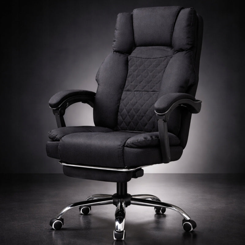 OFFICE CHAIR SWIVEL PULL-OUT FOOTREST MASSAGER WITH USB BLACK FOR HOME OFFICE Packaging status original