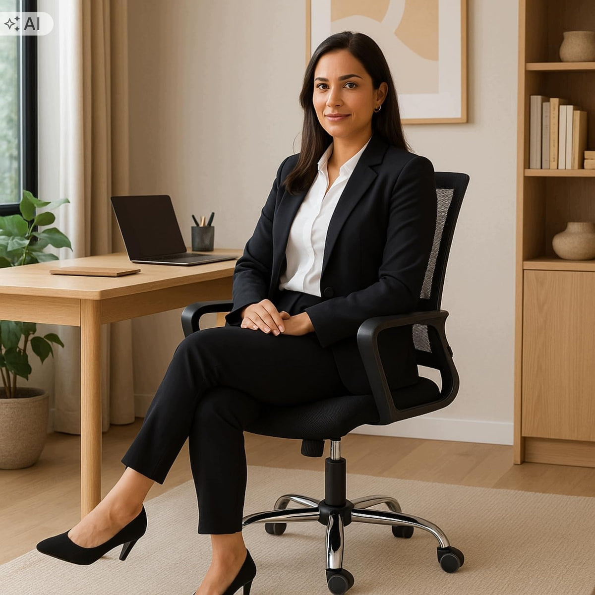 OFFICE CHAIR SWIVEL SARA BLACK MESH MESCH COMFORTABLE ERGONOMIC Packaging status original