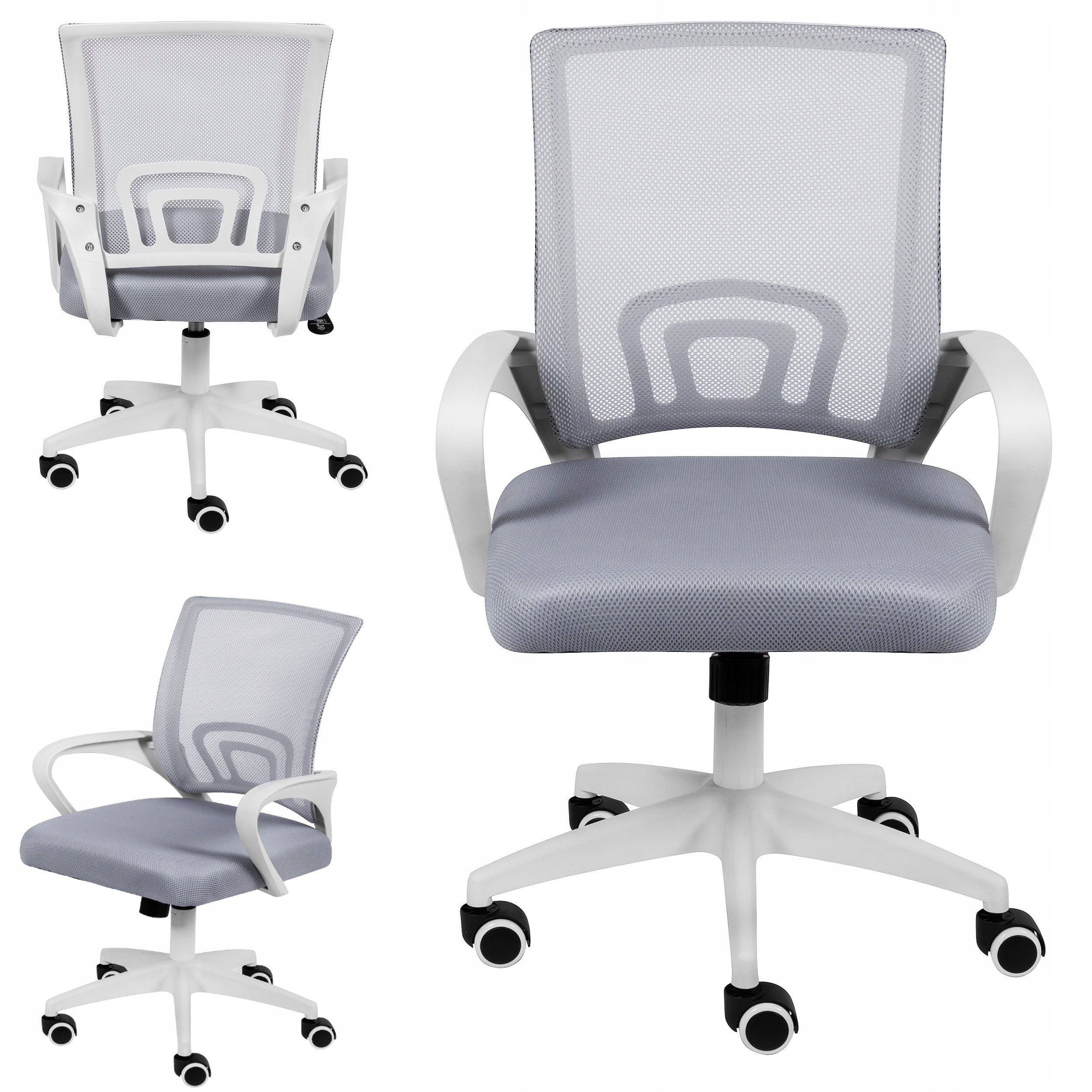 OFFICE CHAIR SWIVEL YOUTH FABRIC DESK CHAIR GREY