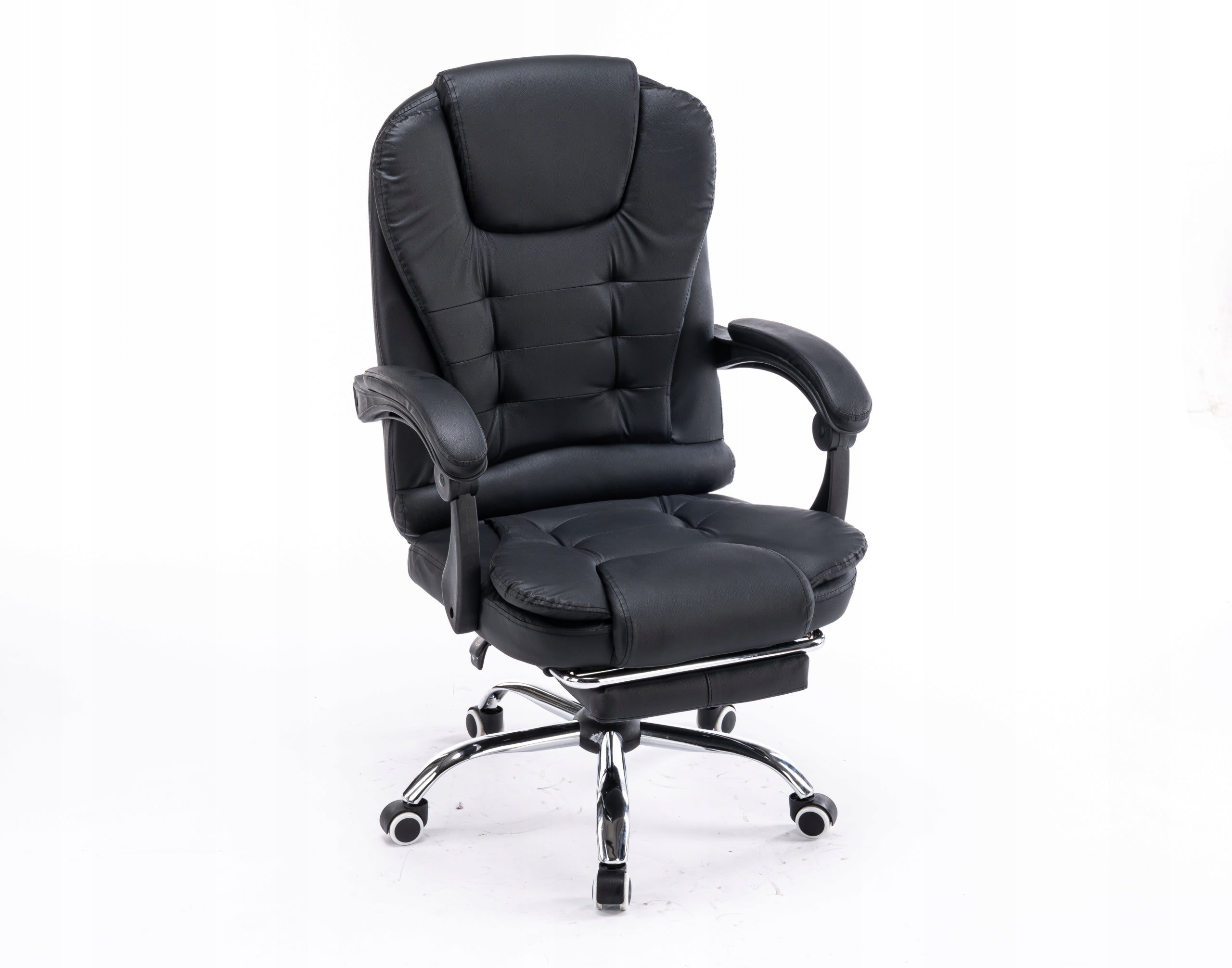 OFFICE CHAIR Swivel CHAIR ERGONOMIC Footrest Black Comfortable