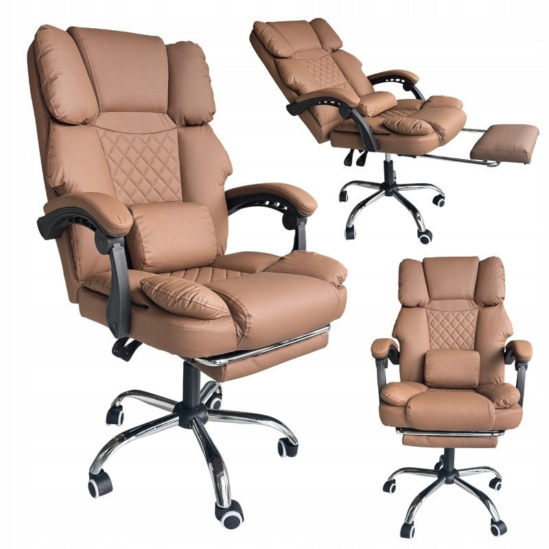 OFFICE CHAIR WITH FOOTREST AND ERGONOMIC MASSAGER FOR OFFICE STUDIO Manufacturer code Fotel komputerowy zagłówek masaż regulacja 65