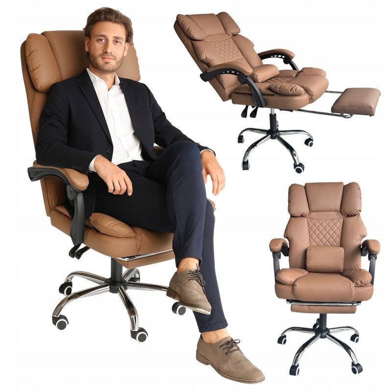 OFFICE CHAIR WITH FOOTREST AND ERGONOMIC MASSAGER FOR OFFICE STUDIO